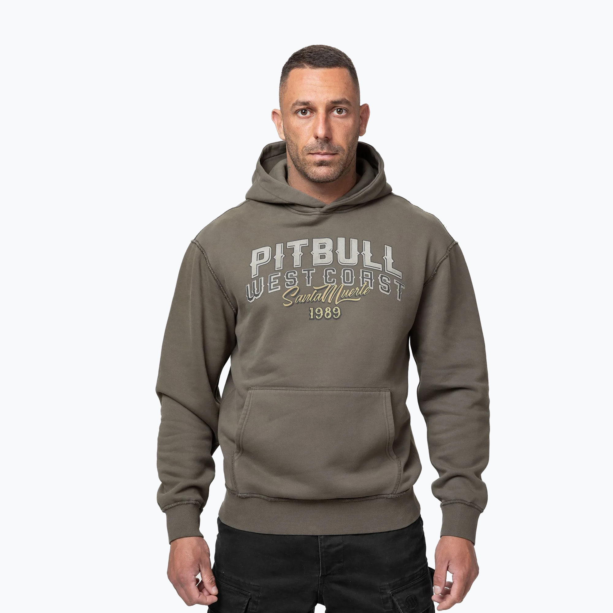 Bluza męska Pitbull Santa Muerte Hooded major olive 