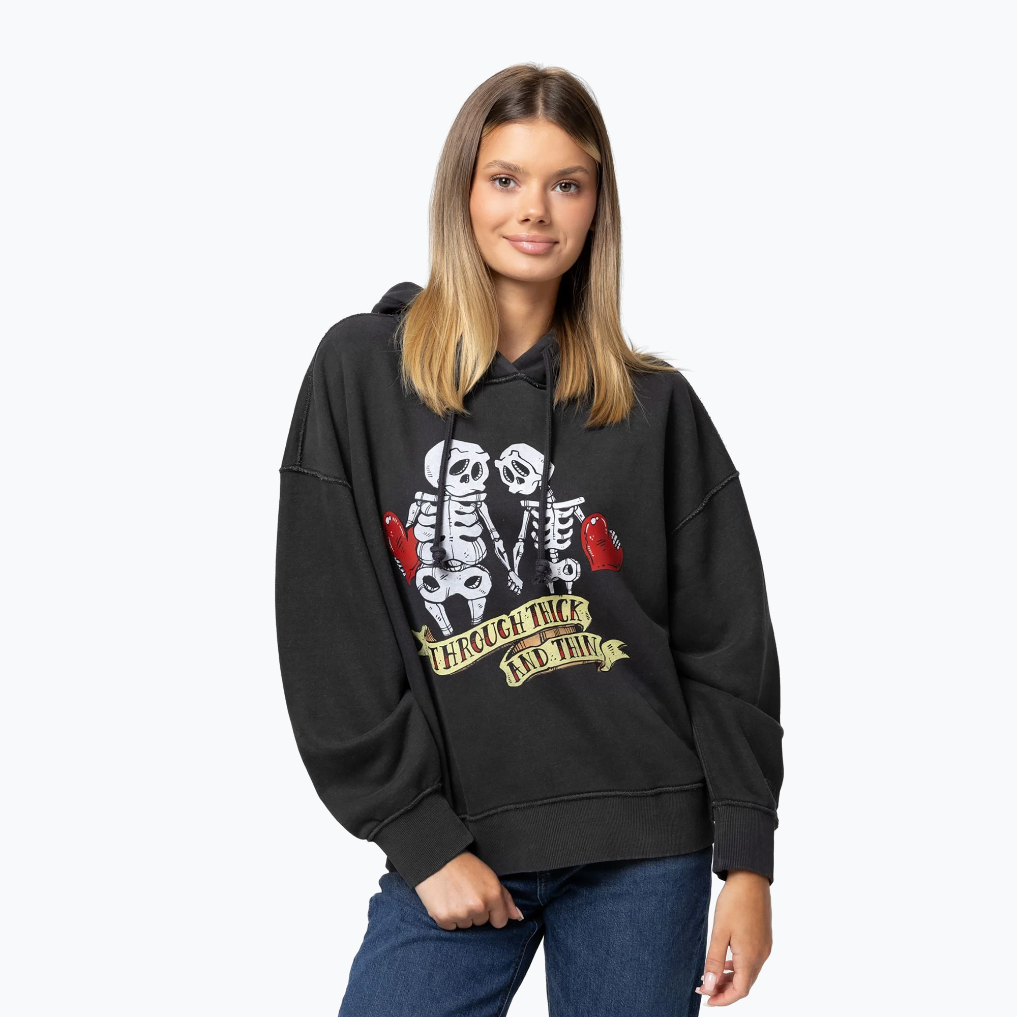 Bluza damska Pitbull Thick & Thin Hooded dark graphite 