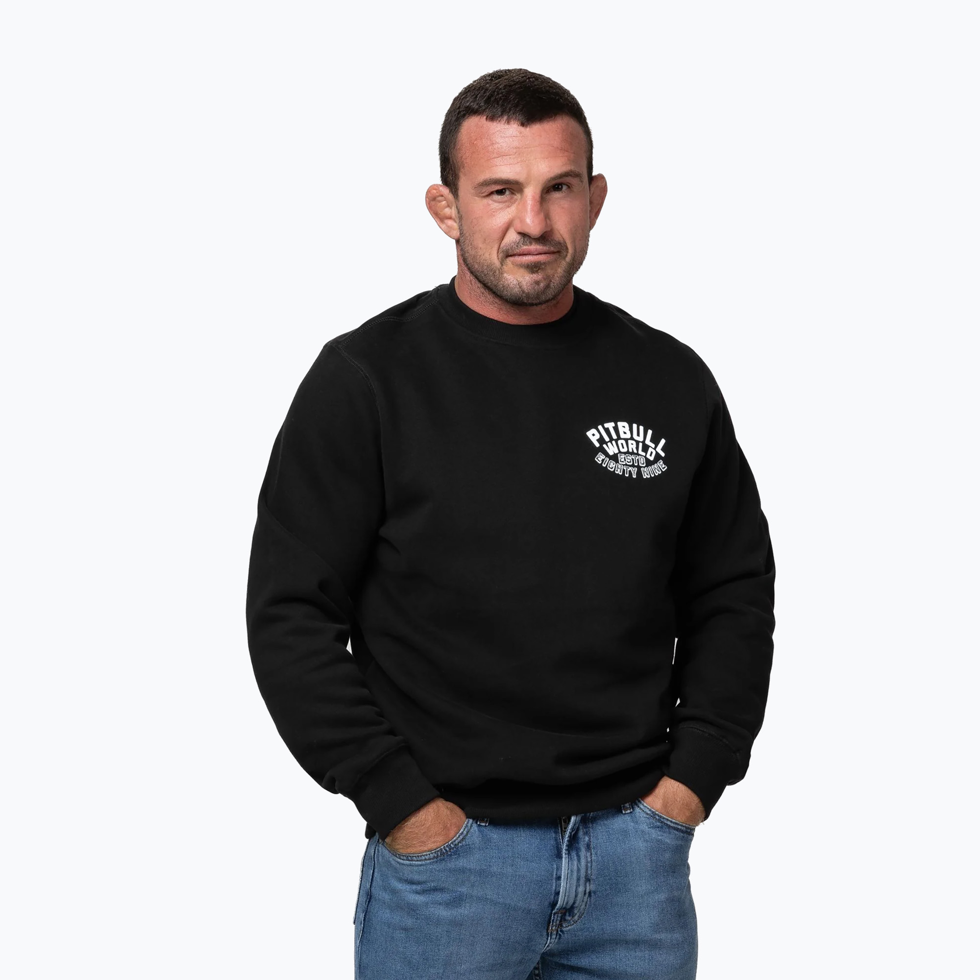 Bluză pentru bărbați Pitbull Crewneck Hero black