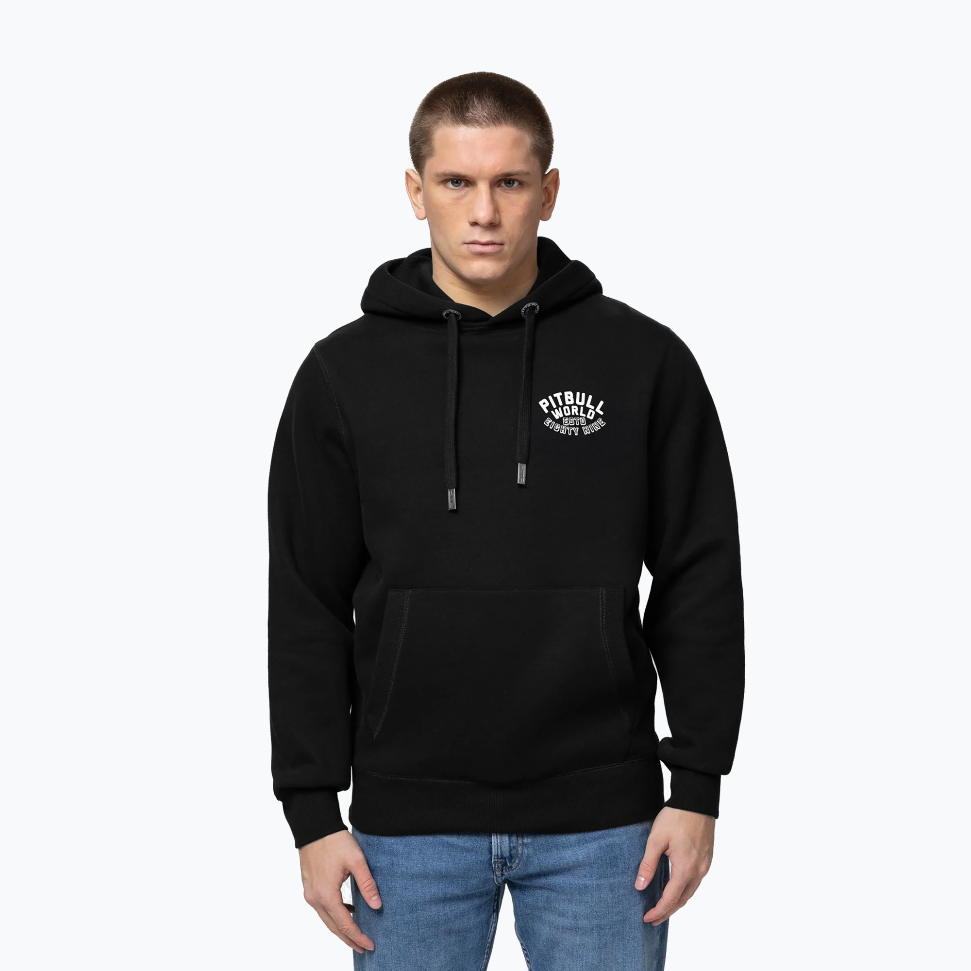 Bluză pentru bărbați Pitbull Hero Hooded black