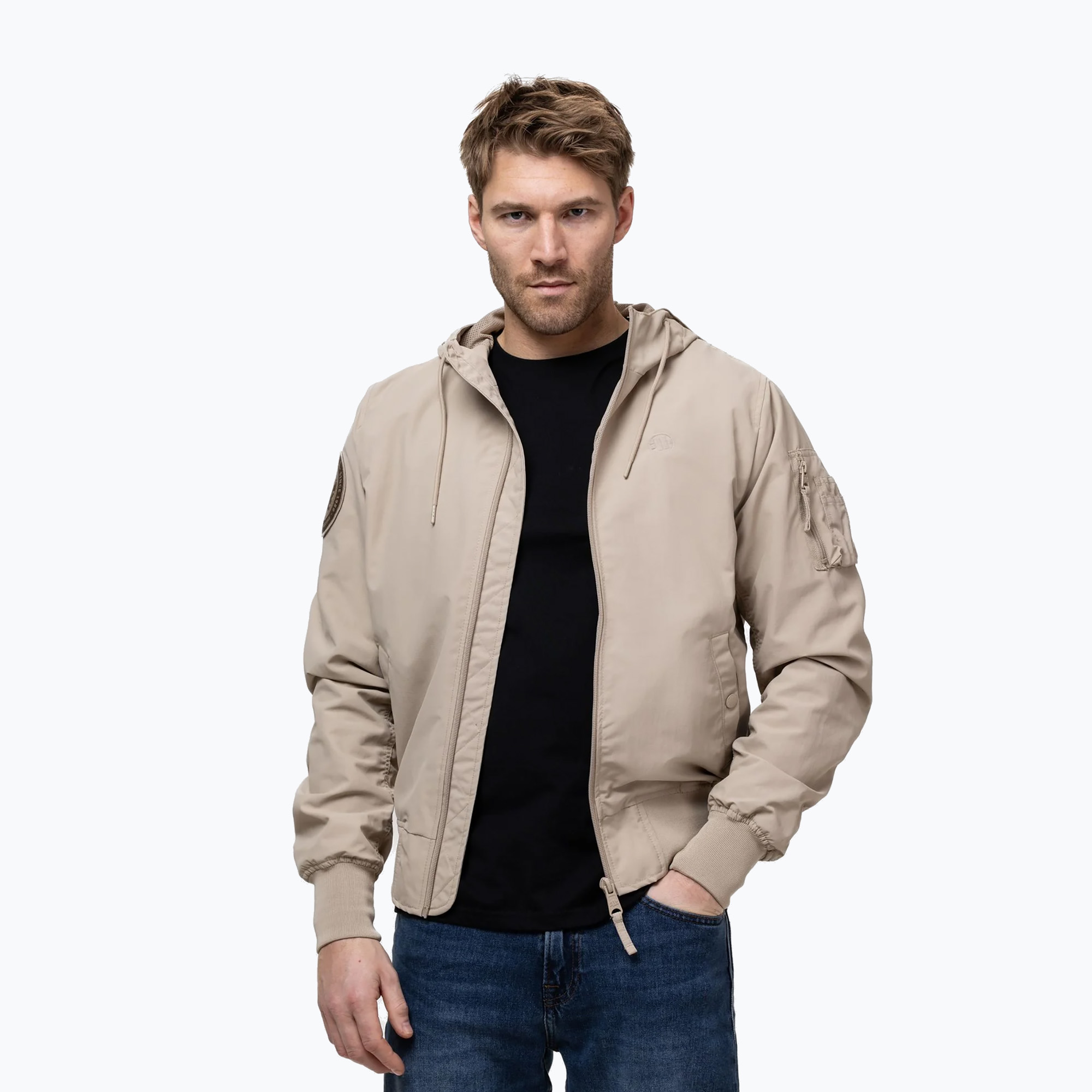 Geacă pentru bărbați Pitbull Hooper Hooded sand