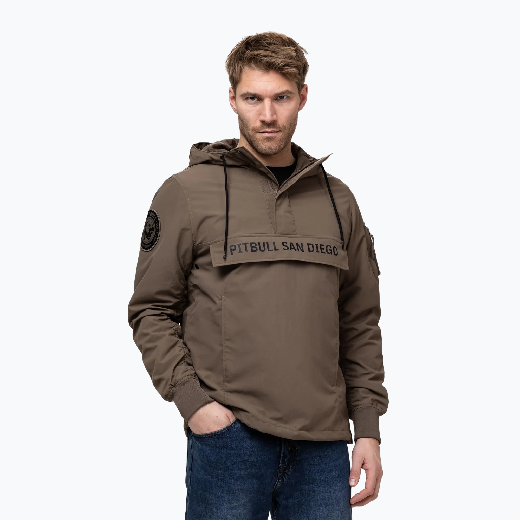 Мъжко яке Pitbull Meandro Kangaroo dark brown