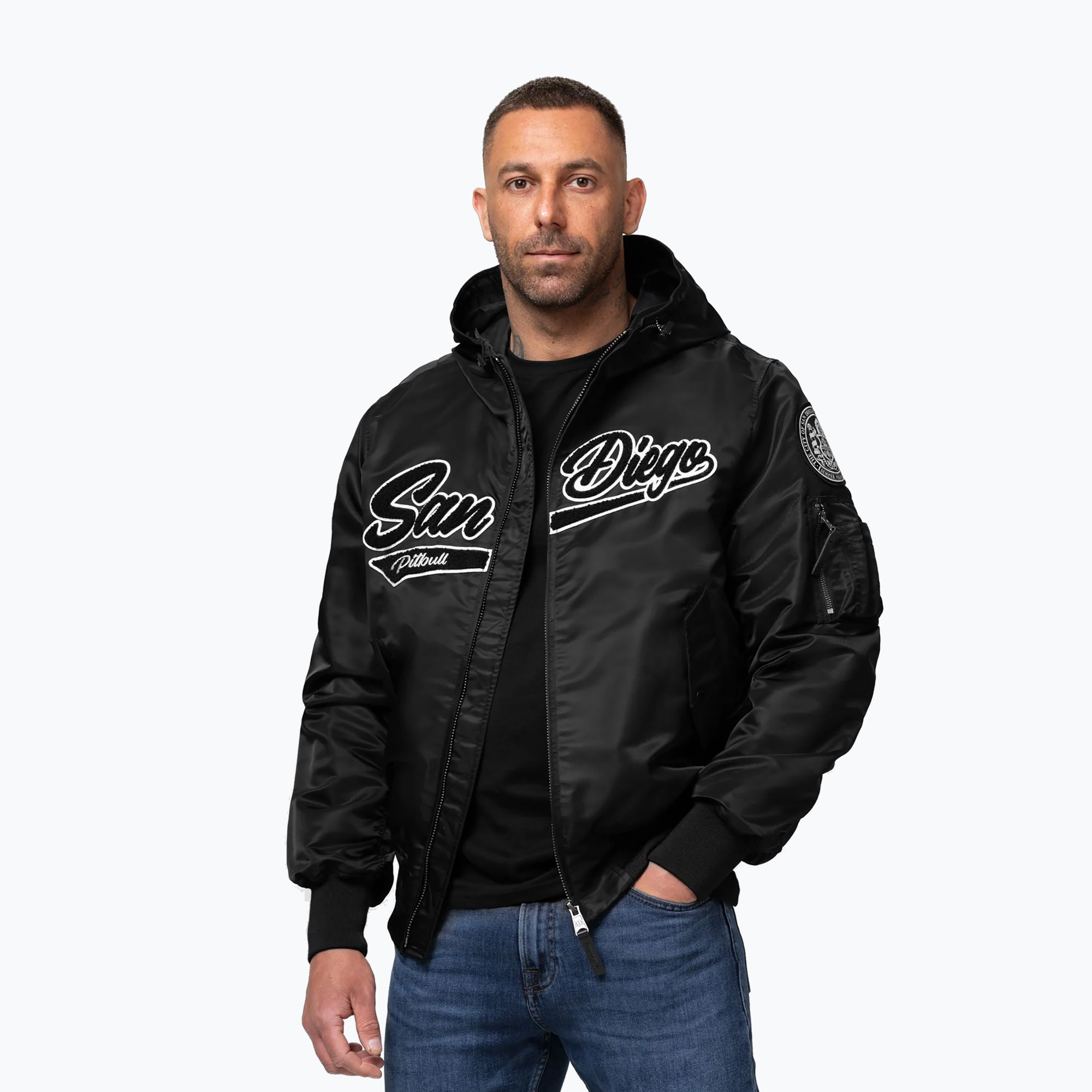 Мъжко яке Pitbull Aero Flight Hooded black