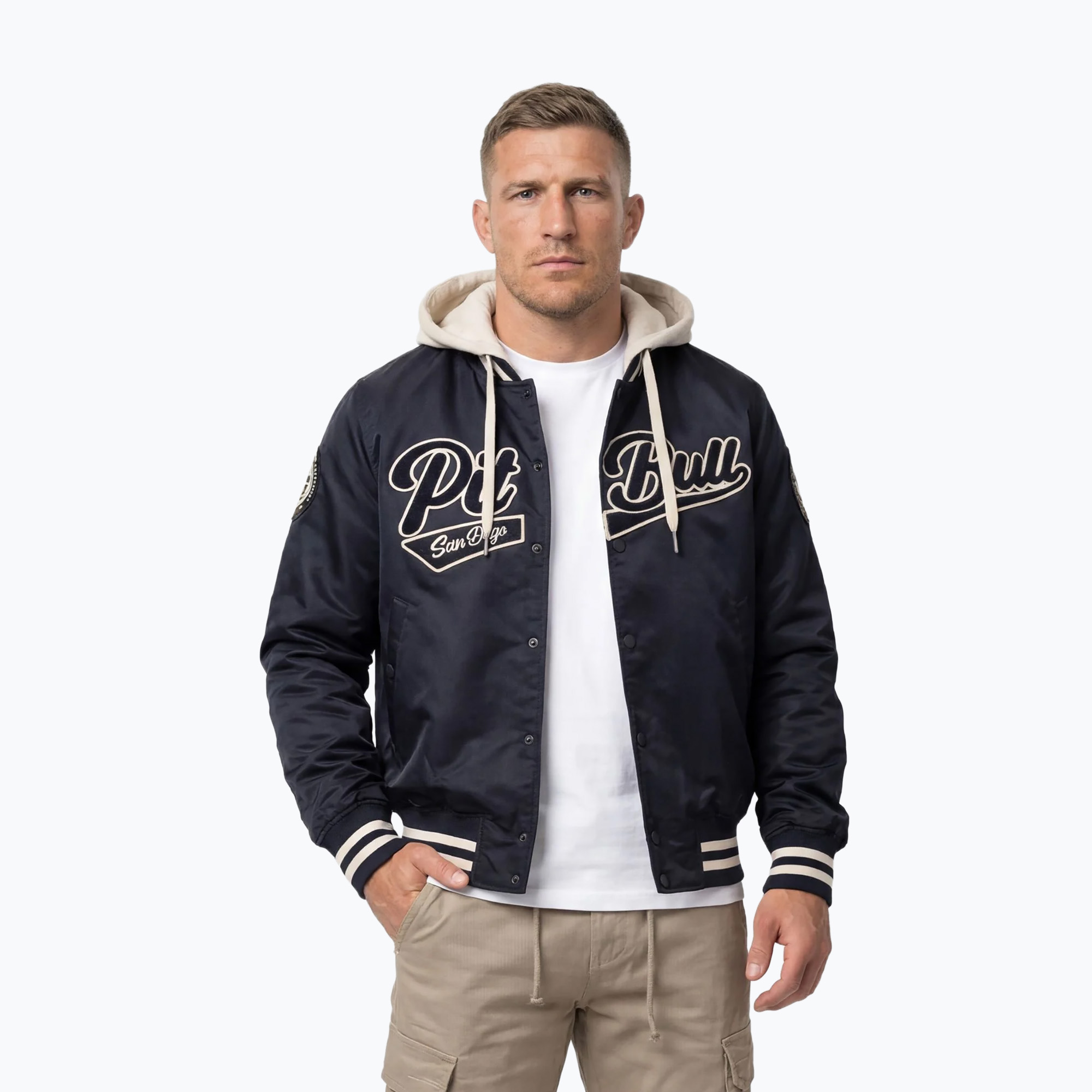 Мъжко яке Pitbull Mason San Diego Baseball Hooded dark navy/beige