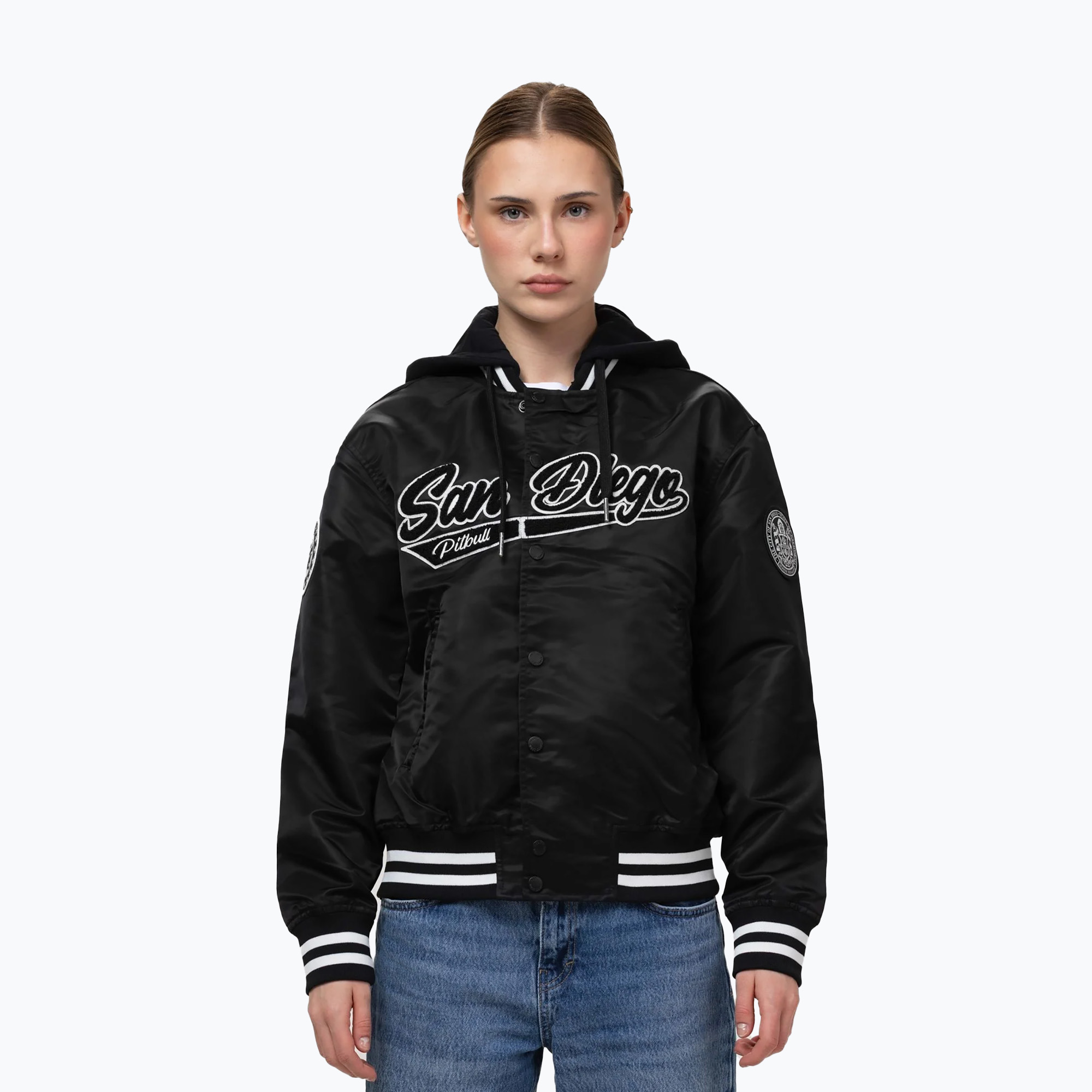 Дамско яке Pitbull Angela San Diego Hooded Varsity black