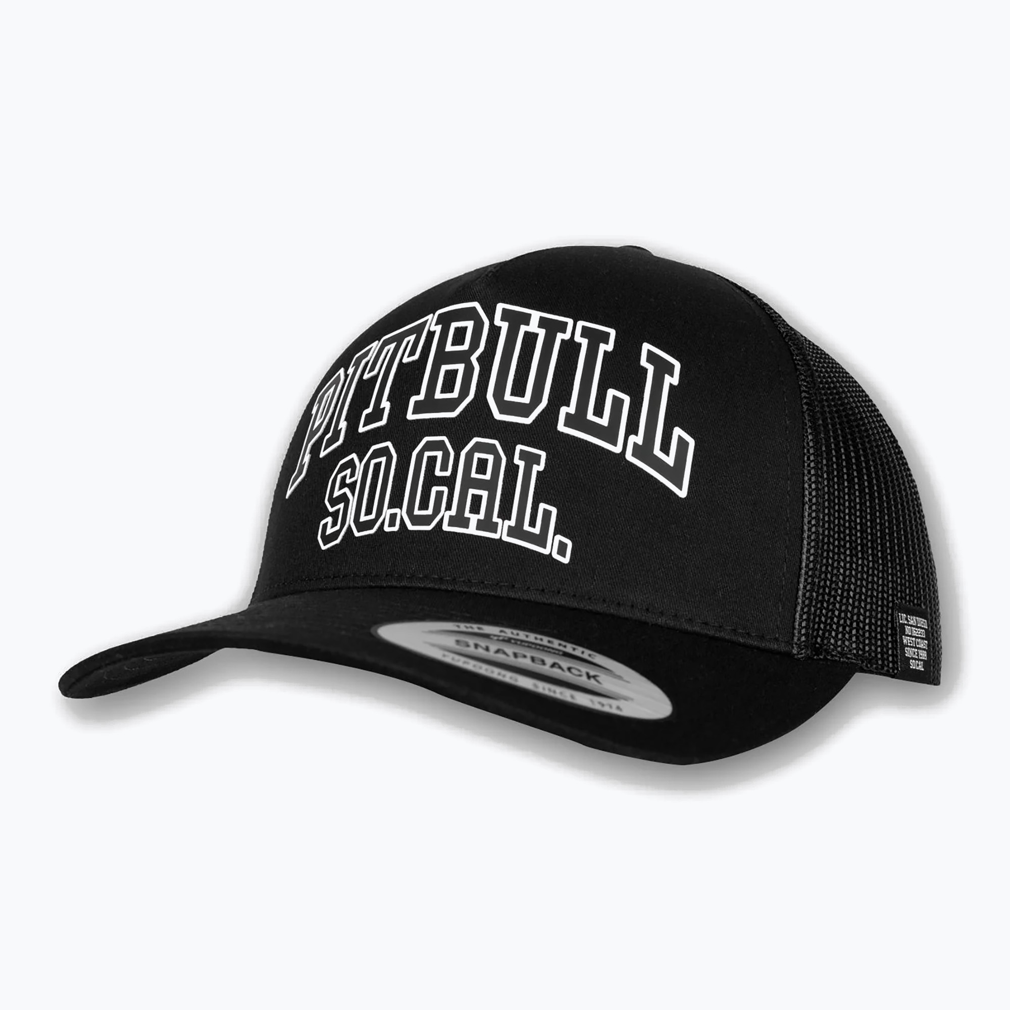 Czapka z daszkiem męska Pitbull SO.CAL. Retro Trucker black/black/white