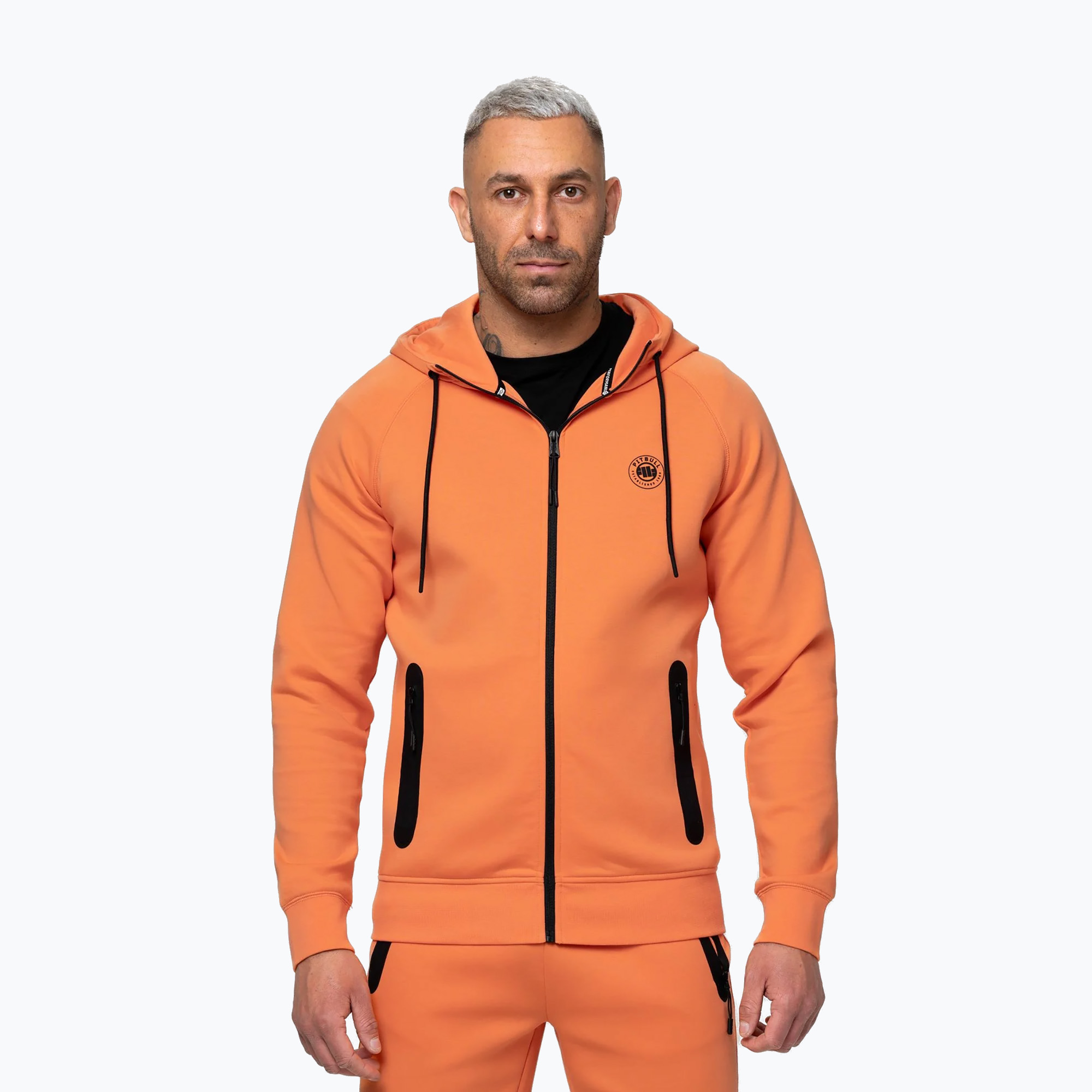 Мъжки суитшърт Pitbull Dogwood Hooded Zip Sweatshirt fluo orange