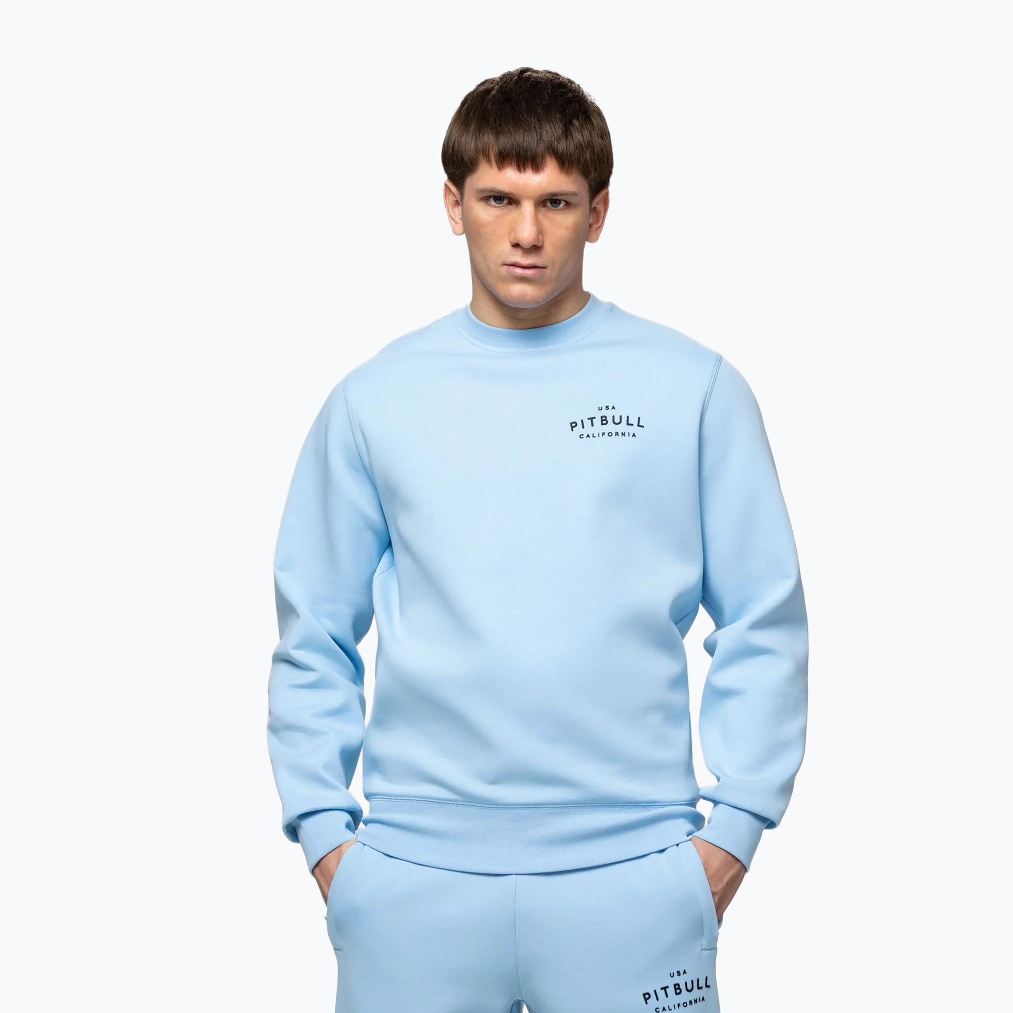 Мъжки суитшърт Pitbull Sampson Crewneck Sweatshirt sky blue