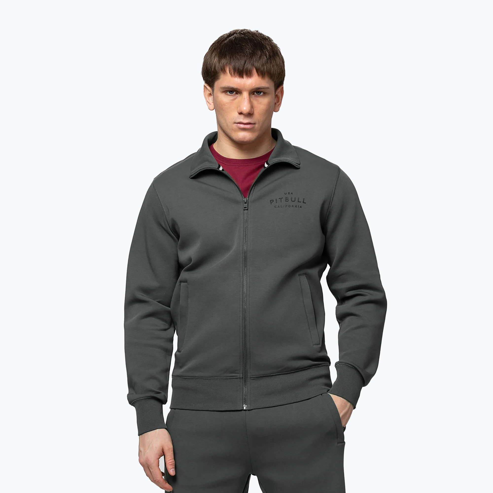 Мъжки суитшърт Pitbull Sampson Zip grey/green