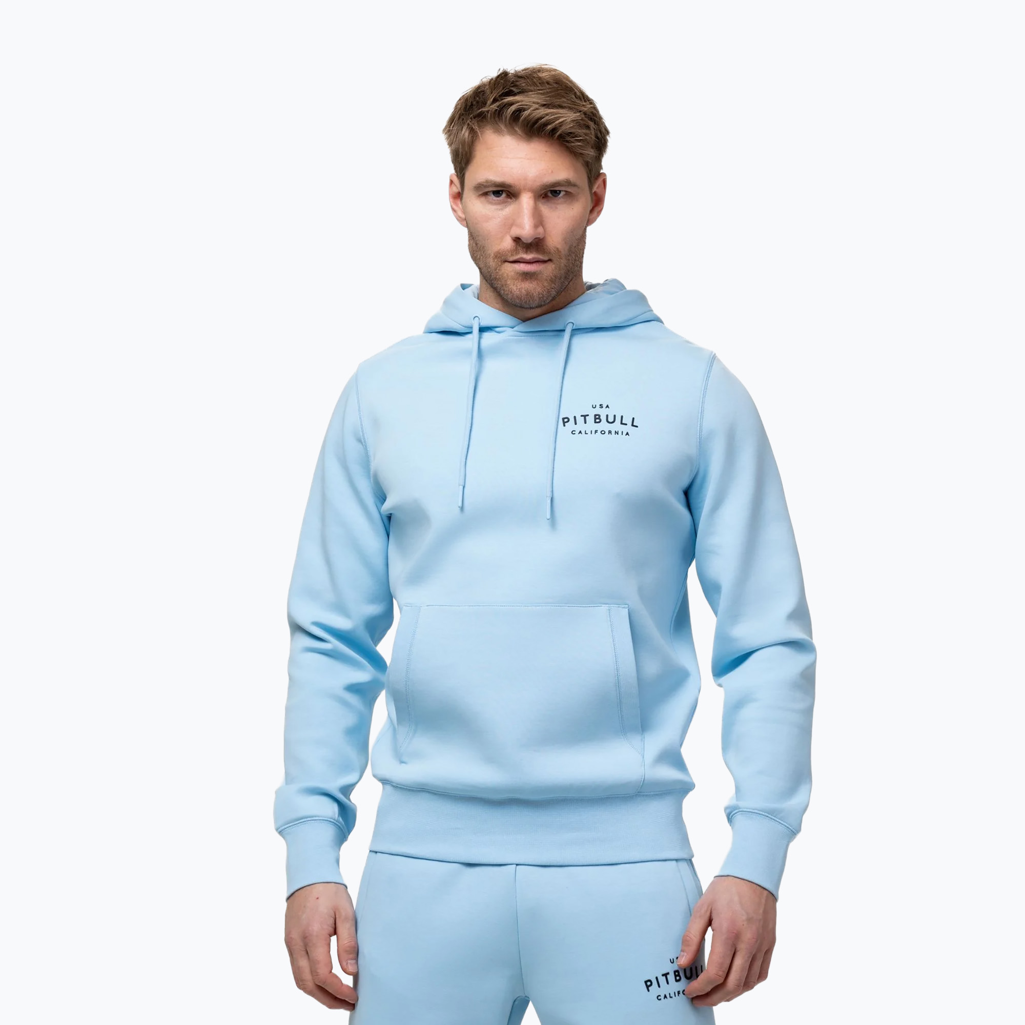 Мъжки суитшърт Pitbull Sampson Hooded Sweatshirt sky blue