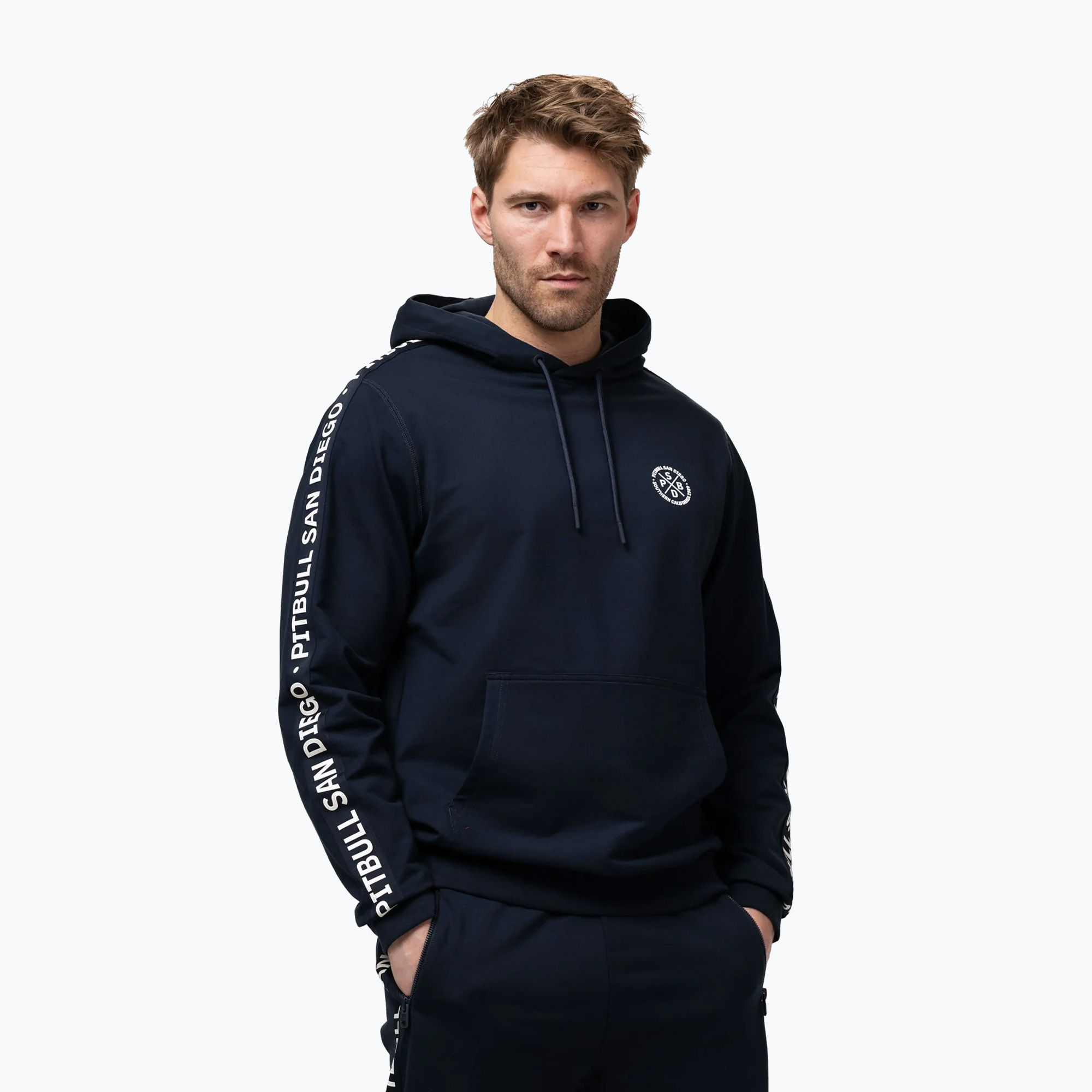 Мъжки суитшърт Pitbull Tape Parker Hooded dark navy