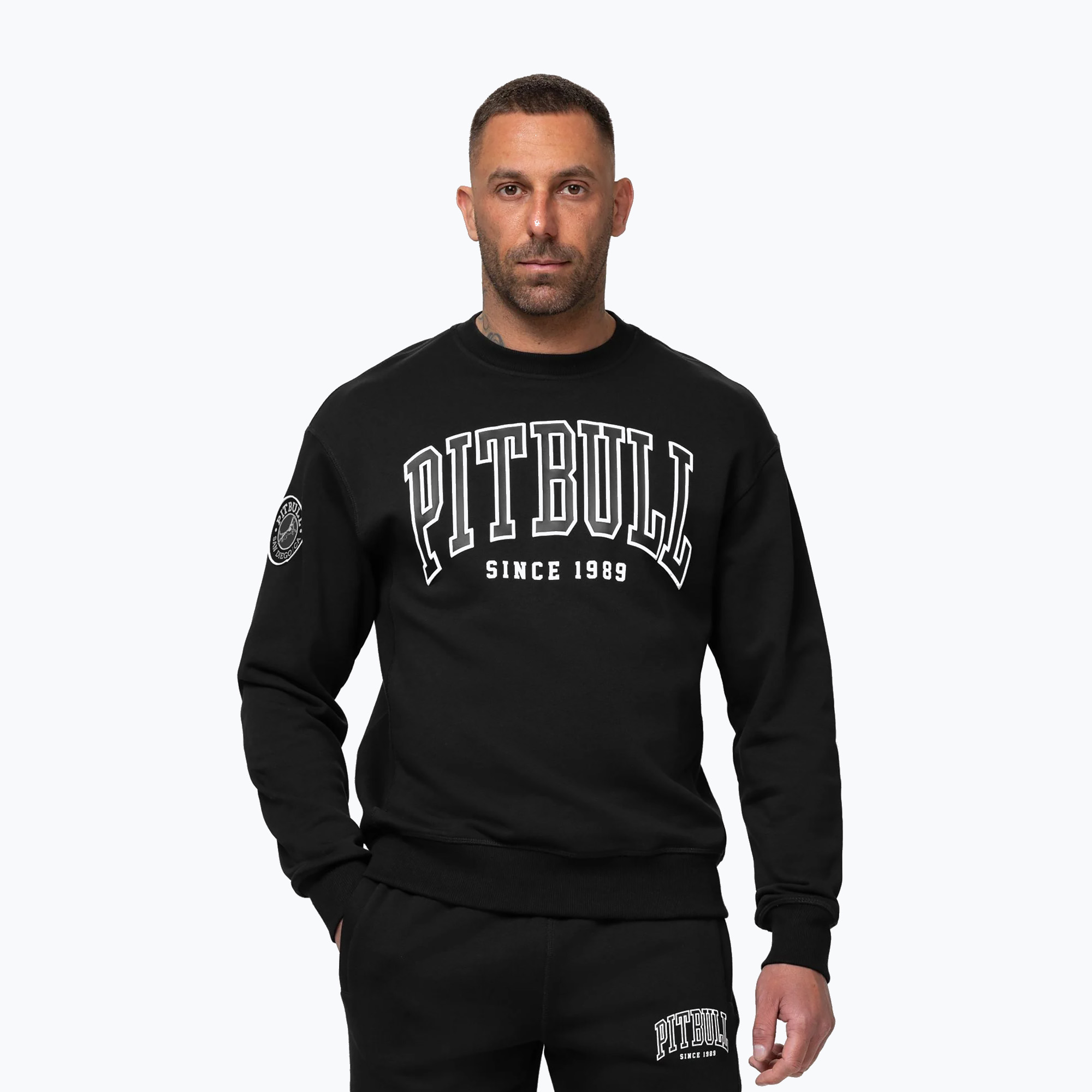 Мъжки суитшърт Pitbull Badger Crewneck black