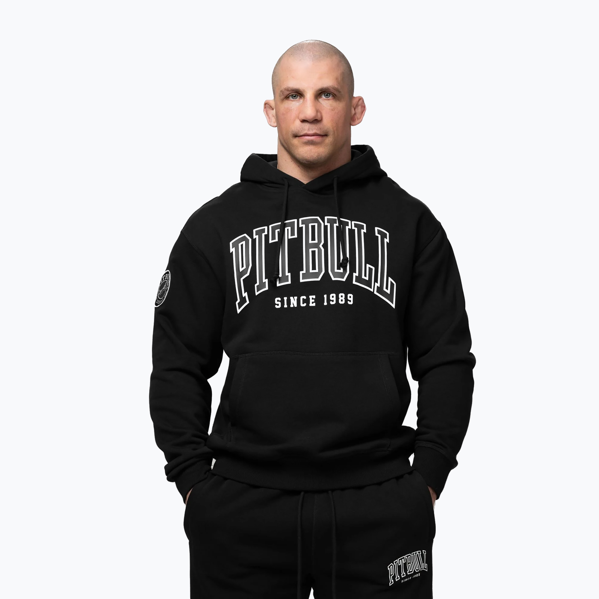Pánska mikina Pitbull Badger Hooded black