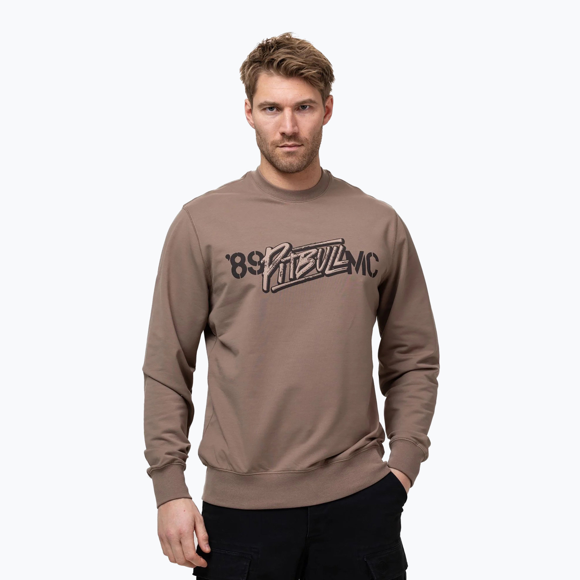 Мъжки суитшърт Pitbull MC Crewneck Sweatshirt brown savana