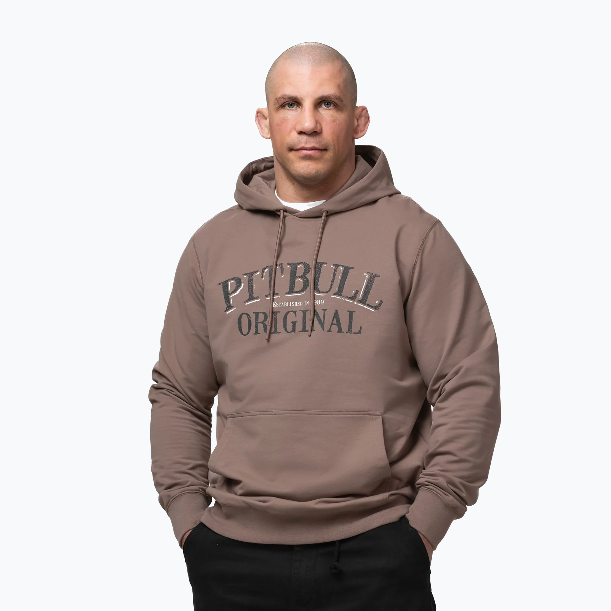 Мъжки суитшърт Pitbull Midnight Sweatshirt Hooded brown savana