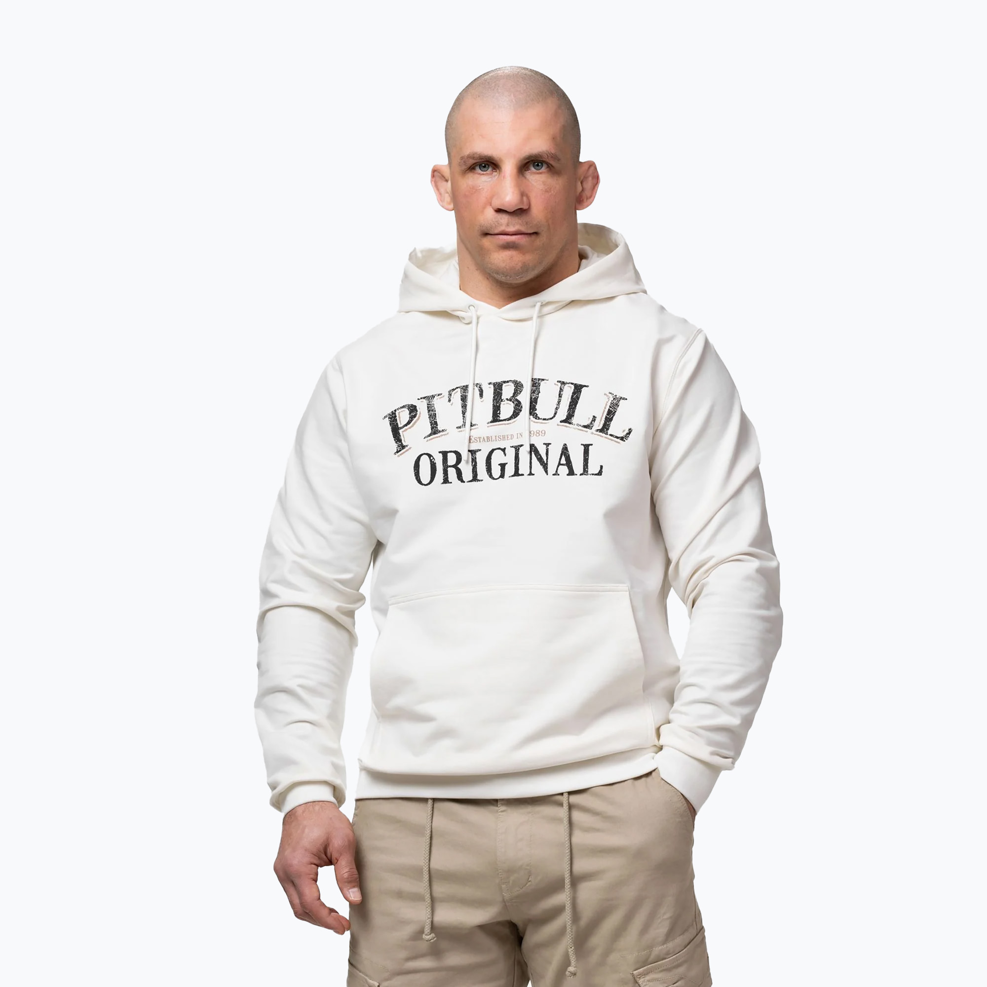 Мъжки суитшърт Pitbull Midnight Sweatshirt Hooded off white