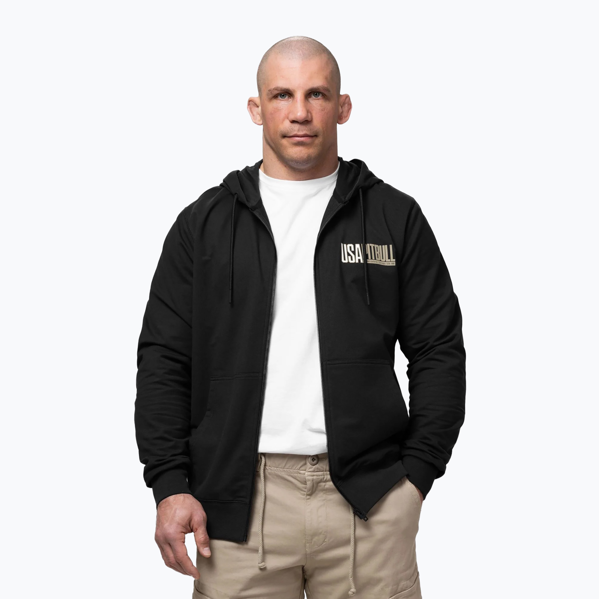 Мъжки суитшърт Pitbull USA Hooded Zip black