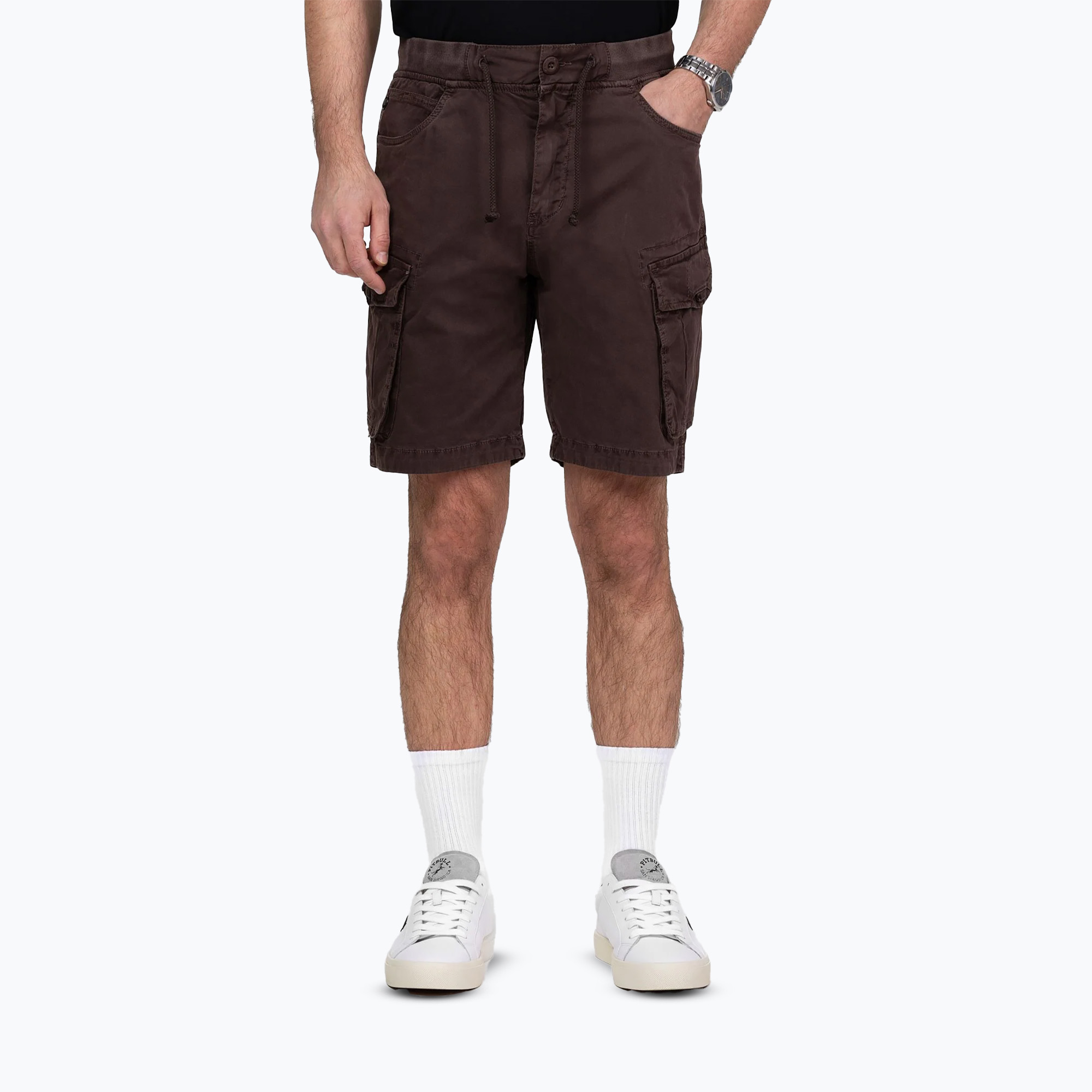 Shorturi bărbătești Pitbull Proctor Drawstring Cargo dark brown