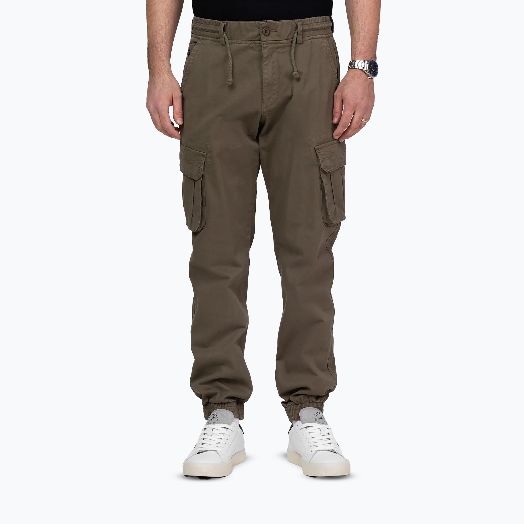 Pantaloni pentru bărbați Pitbull Proctor Drawstring Jogger Cargo olive