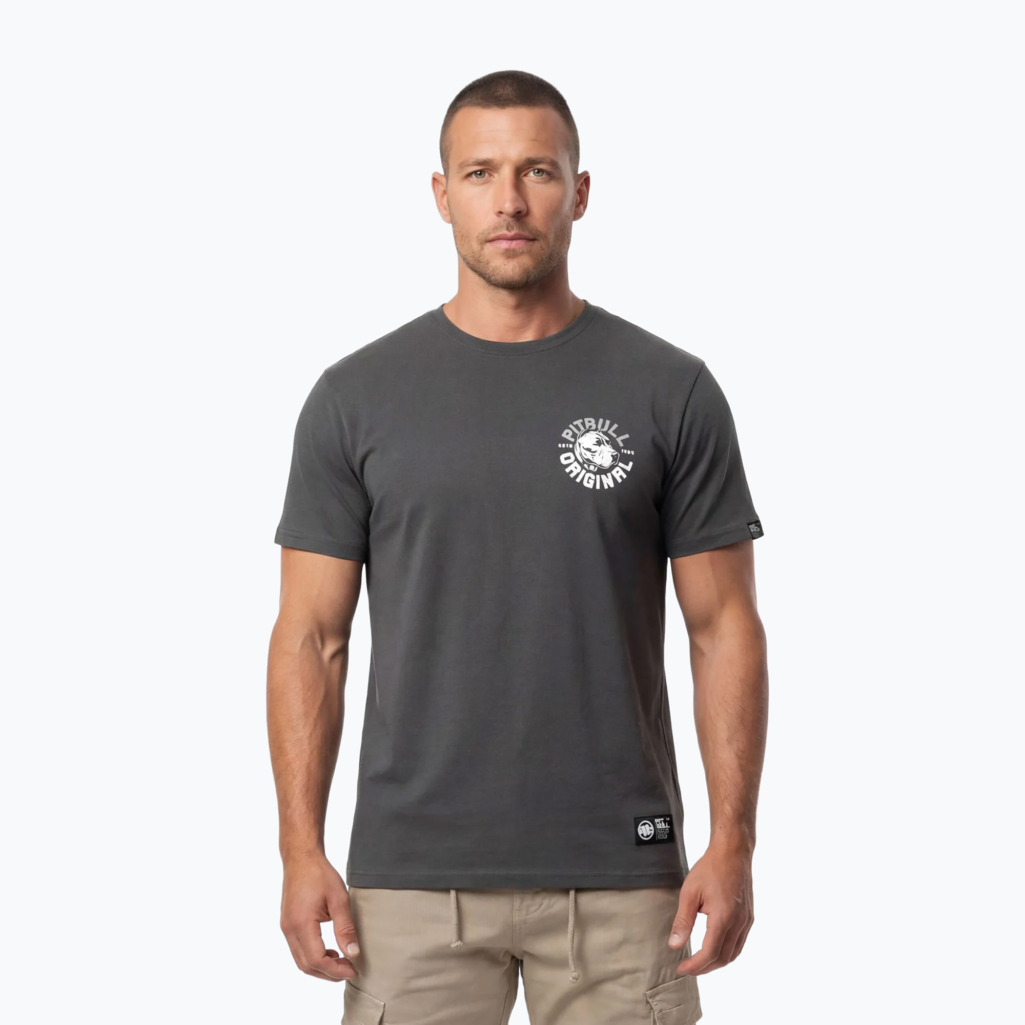 Tricou pentru bărbați Pitbull Dog SD graphite