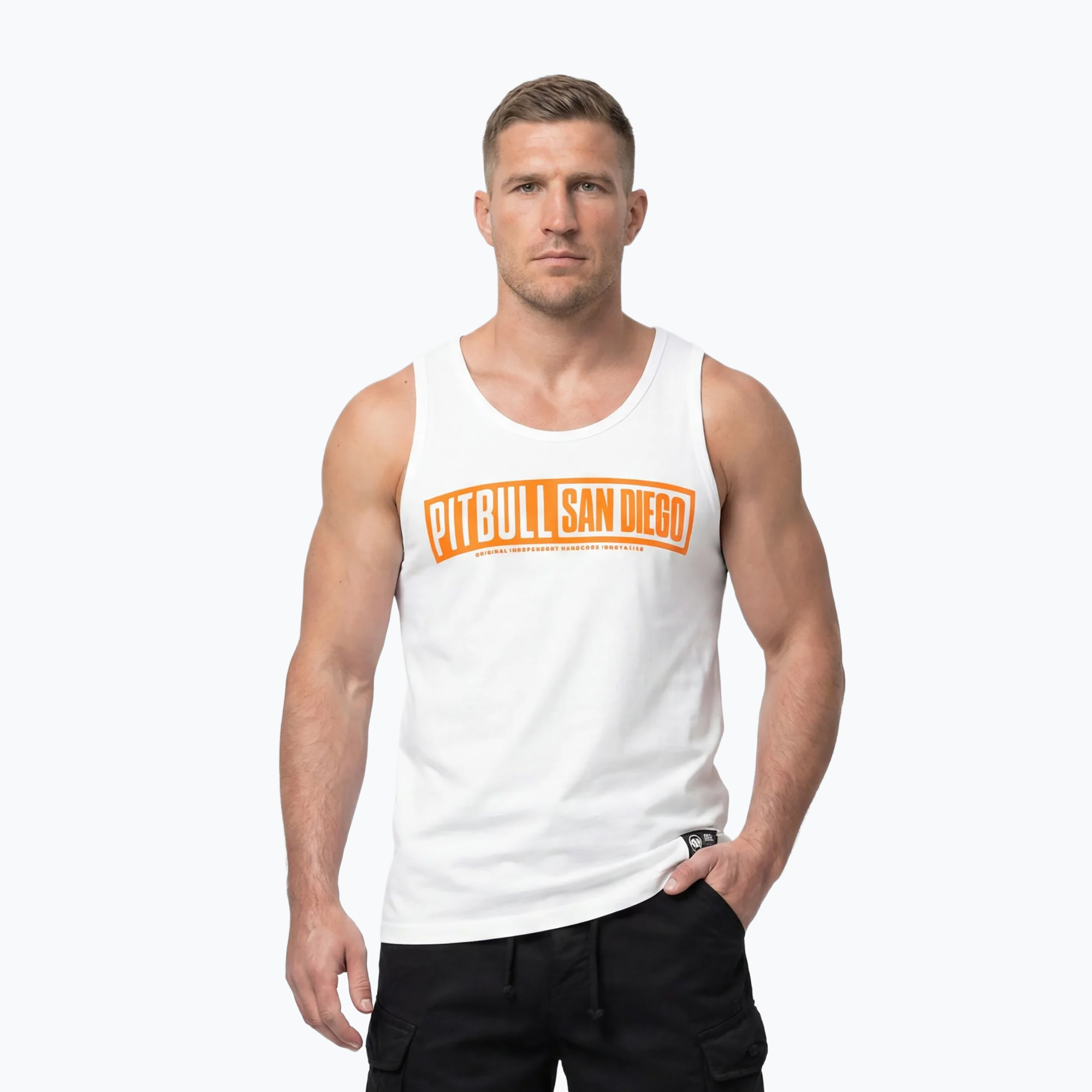 Pánske tričko Pitbull Eighty Nine Dog Tank Top white