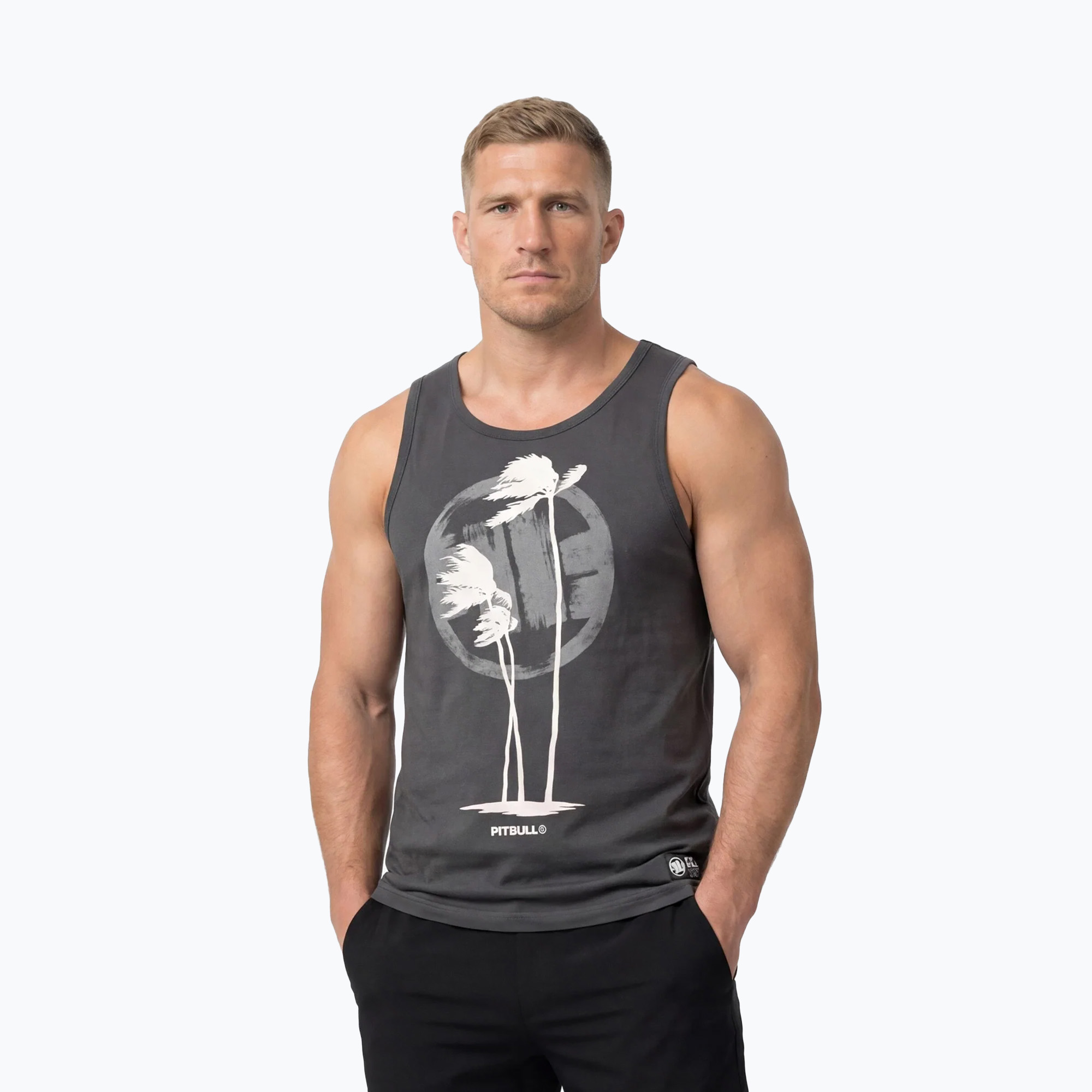 Tricou pentru bărbați Pitbull Palms Tank Top light sand