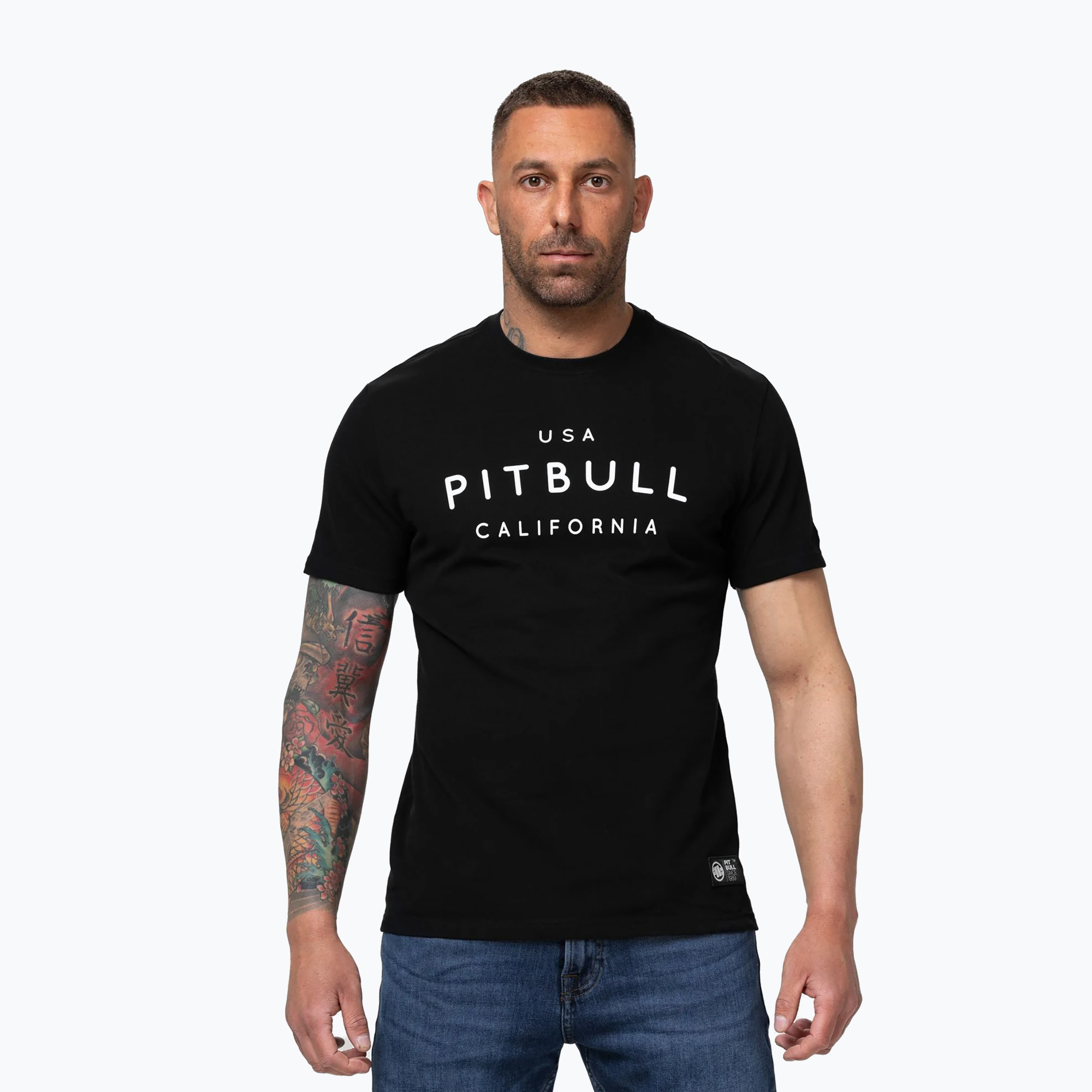 Tricou pentru bărbați Pitbull USA CAL Big Logo black