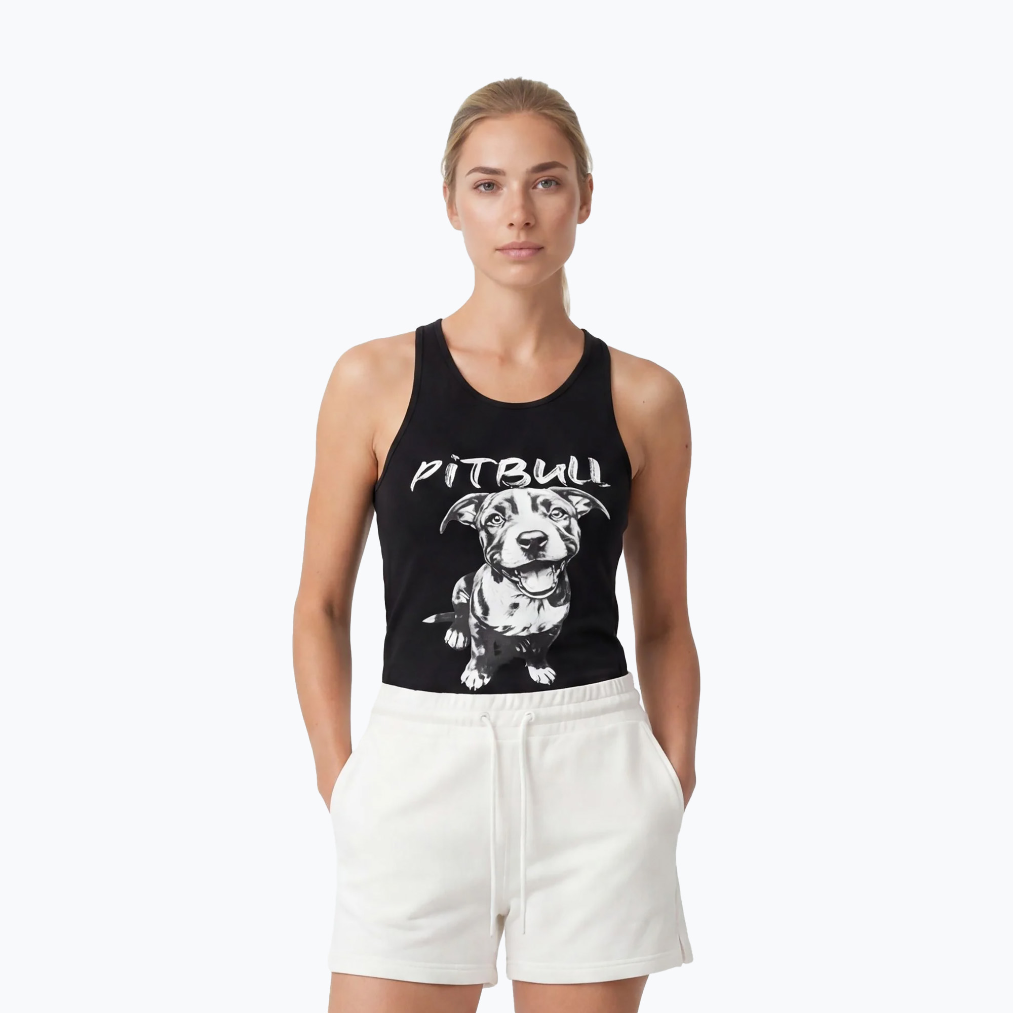 Tricou pentru femei Pitbull Puppy 2 Tank Top black