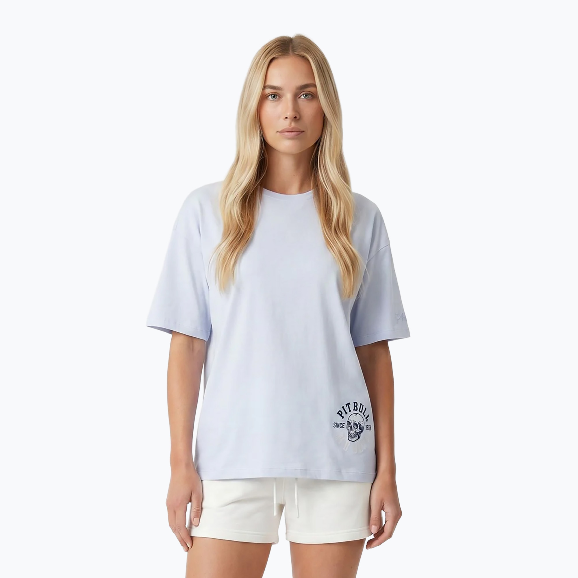 Bluză pentru femei Pitbull Skull Oversize frosted blue
