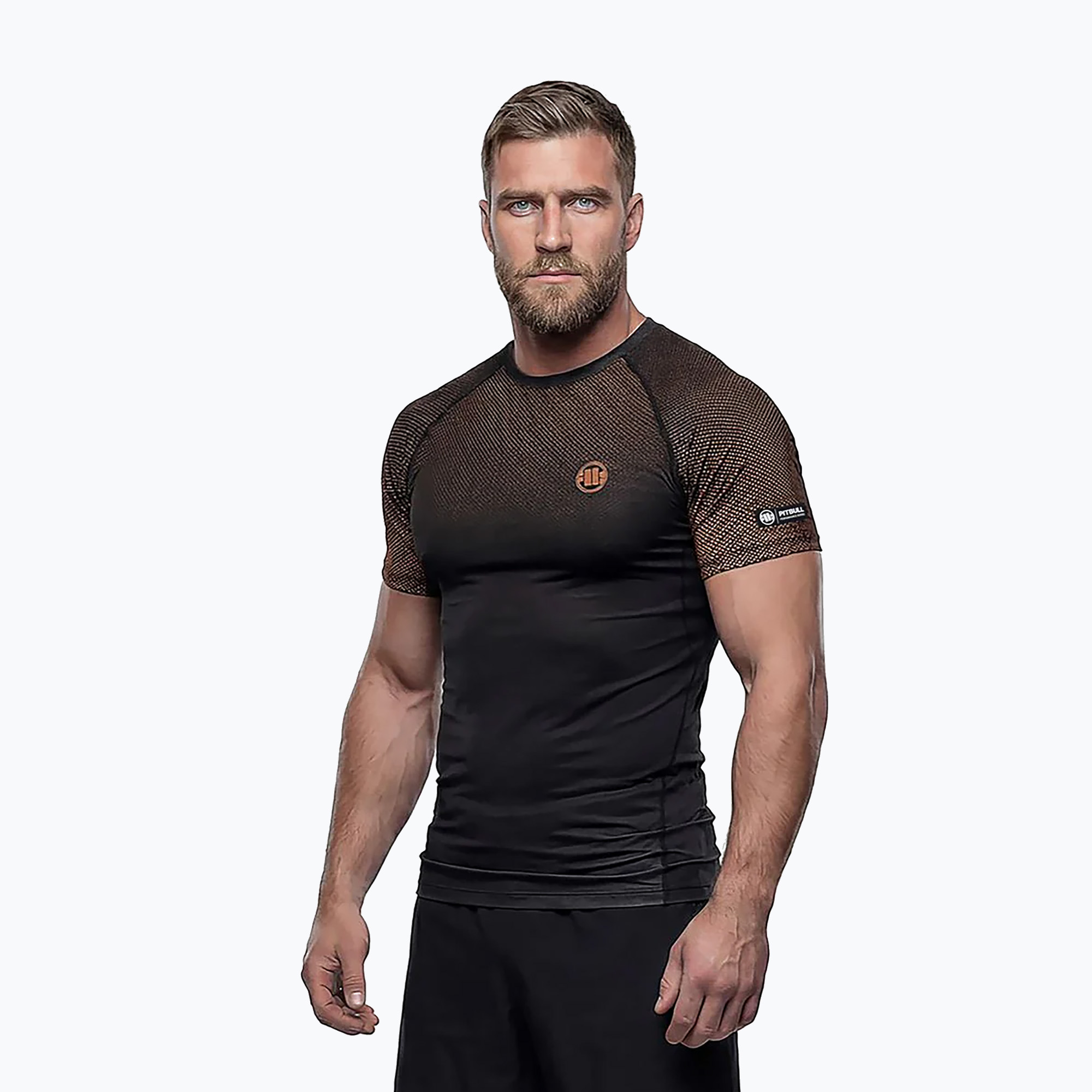 Rashguard pentru bărbați Pitbull Belt Rashguard brown