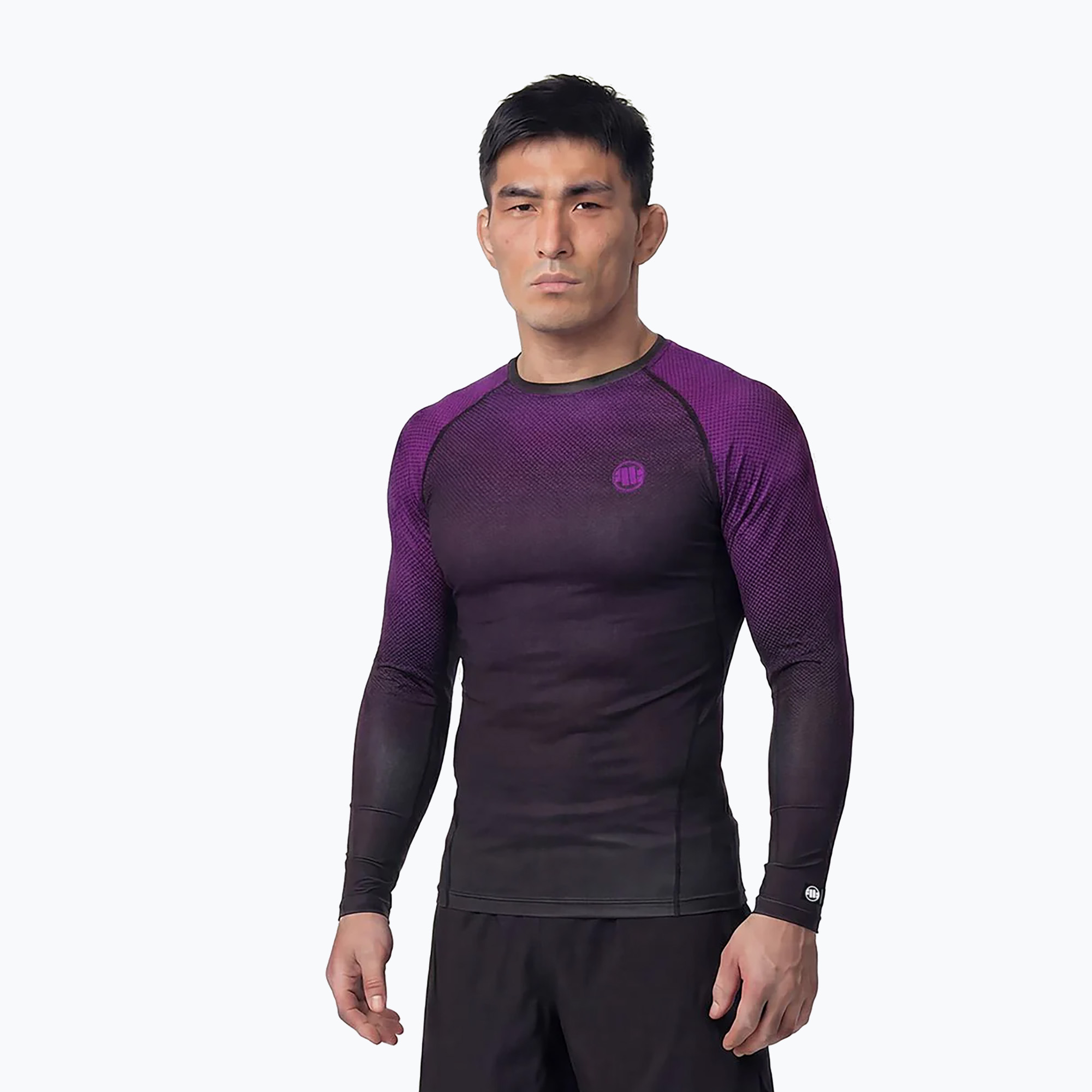 Мъжка блуза с дълъг ръкав за водни спортове Pitbull Belt Rashguard purple