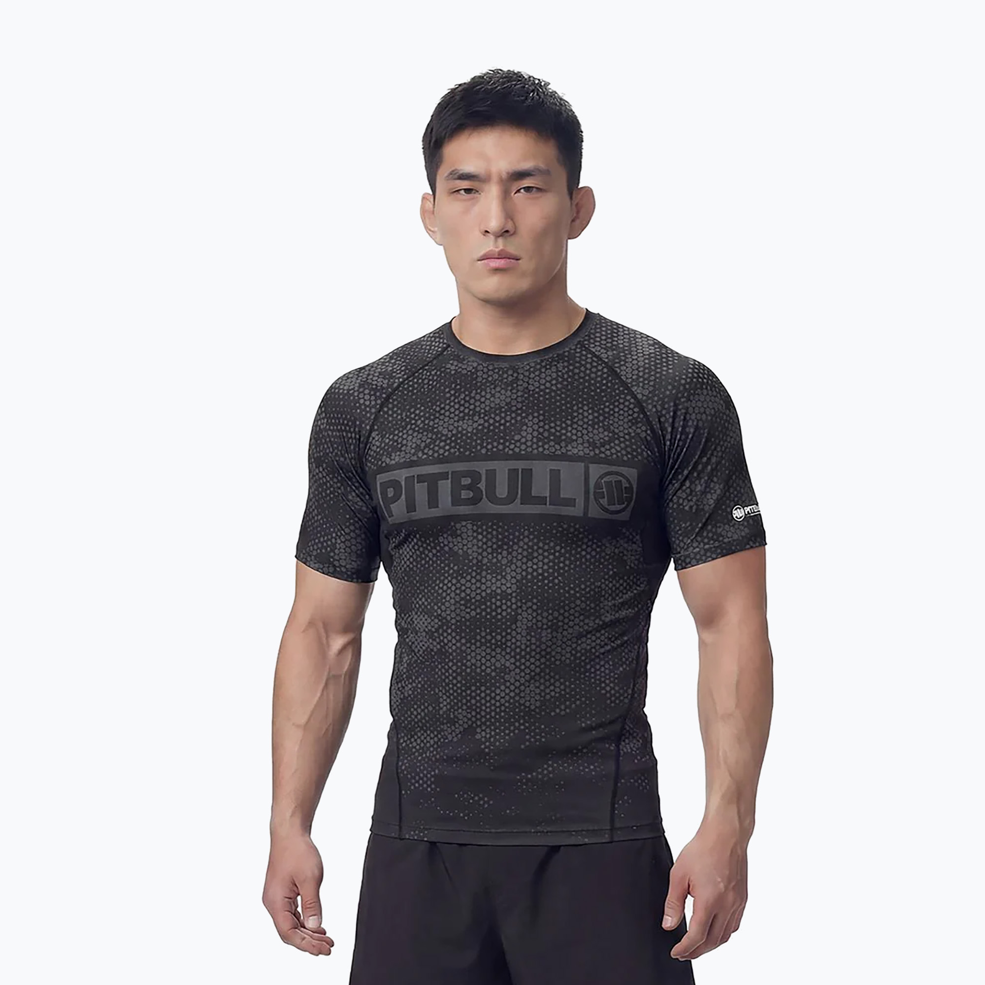 Rashguard pentru bărbați Pitbull Hex Camo Hilltop Rashguard olive