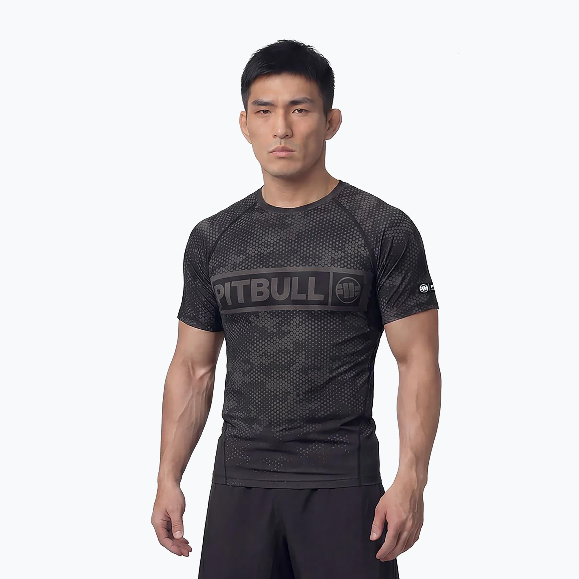Rashguard pentru bărbați Pitbull Hex Camo Hilltop Rashguard black