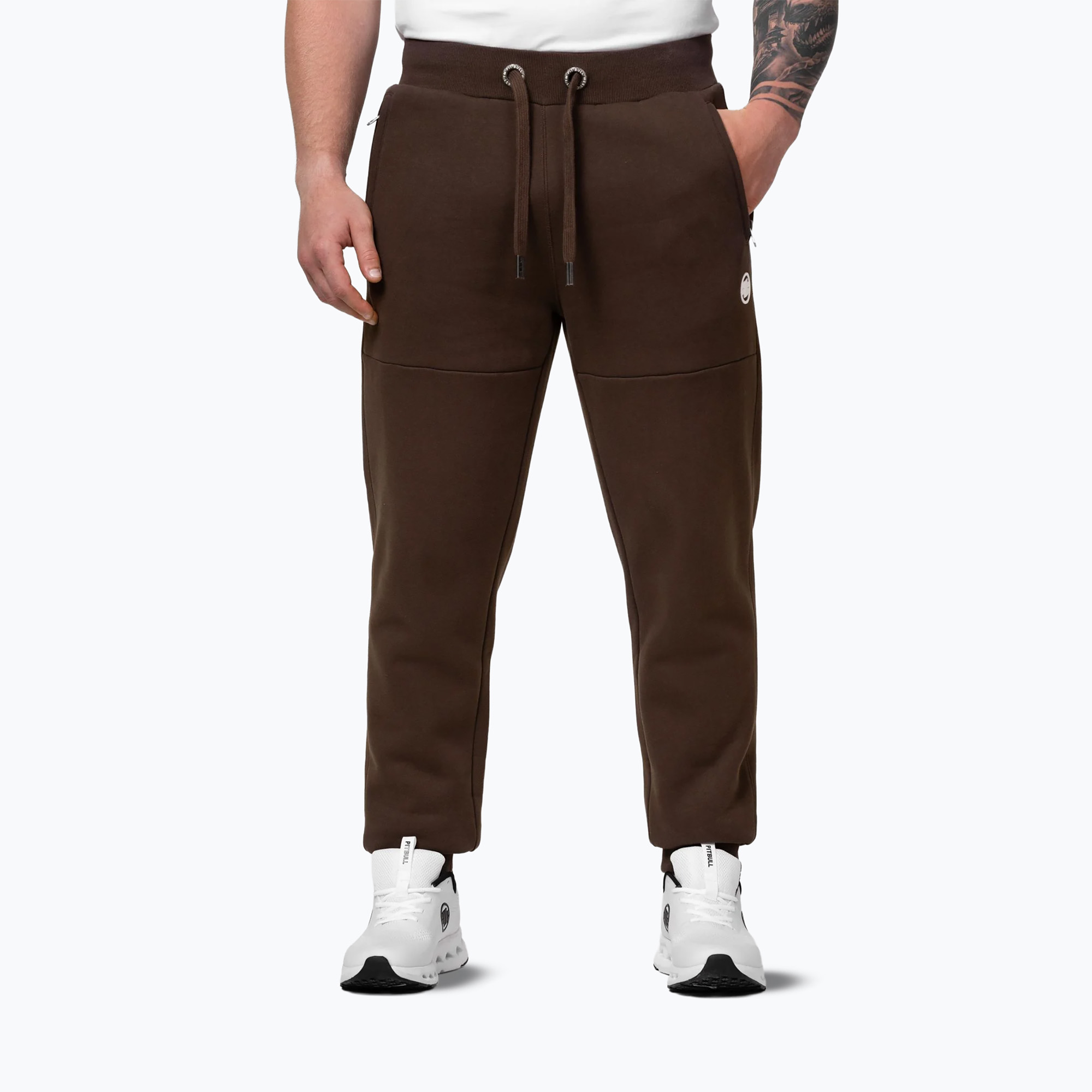 Pánske nohavice Pitbull Small Logo HD Track coyote brown