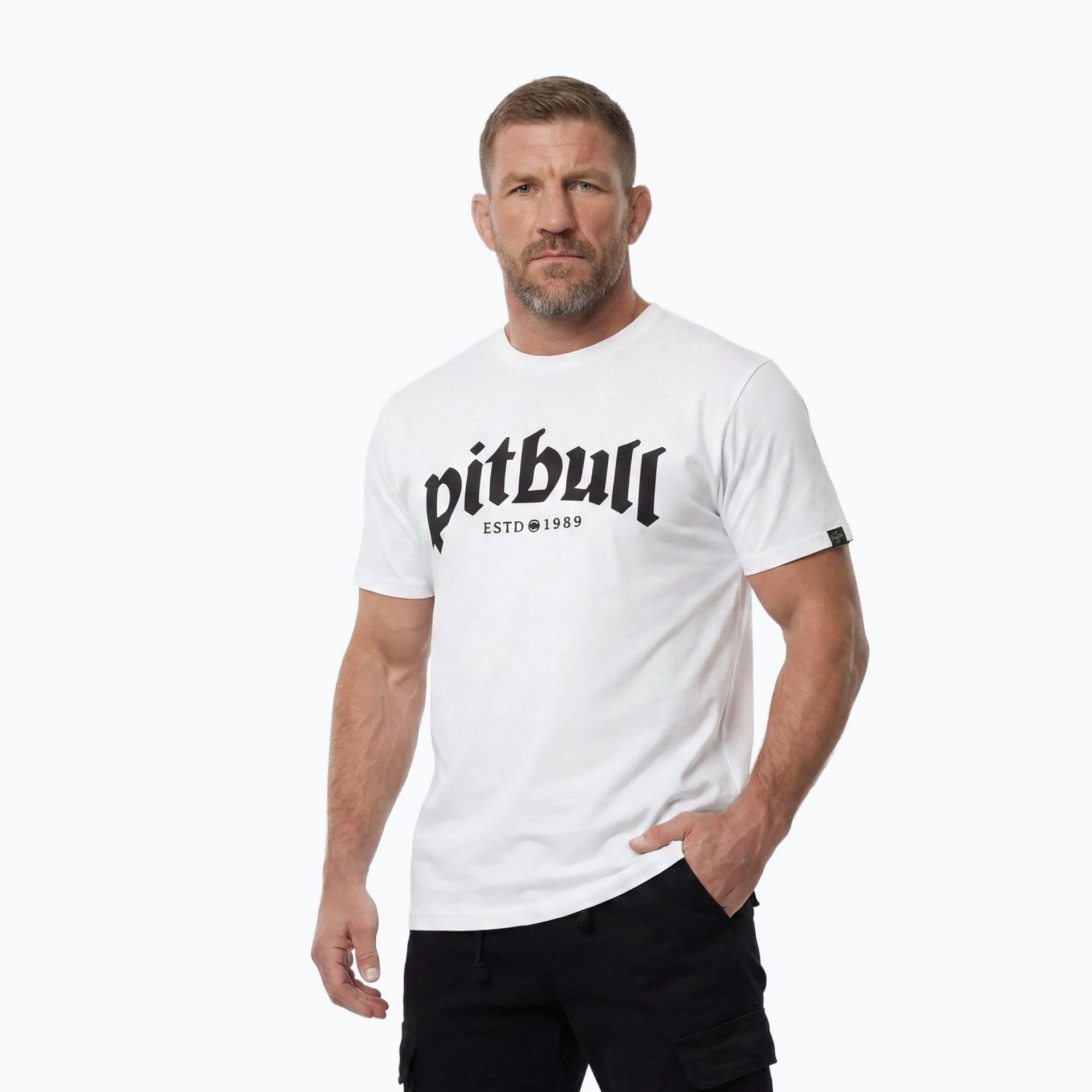 Tricou pentru bărbați Pitbull O'Side white