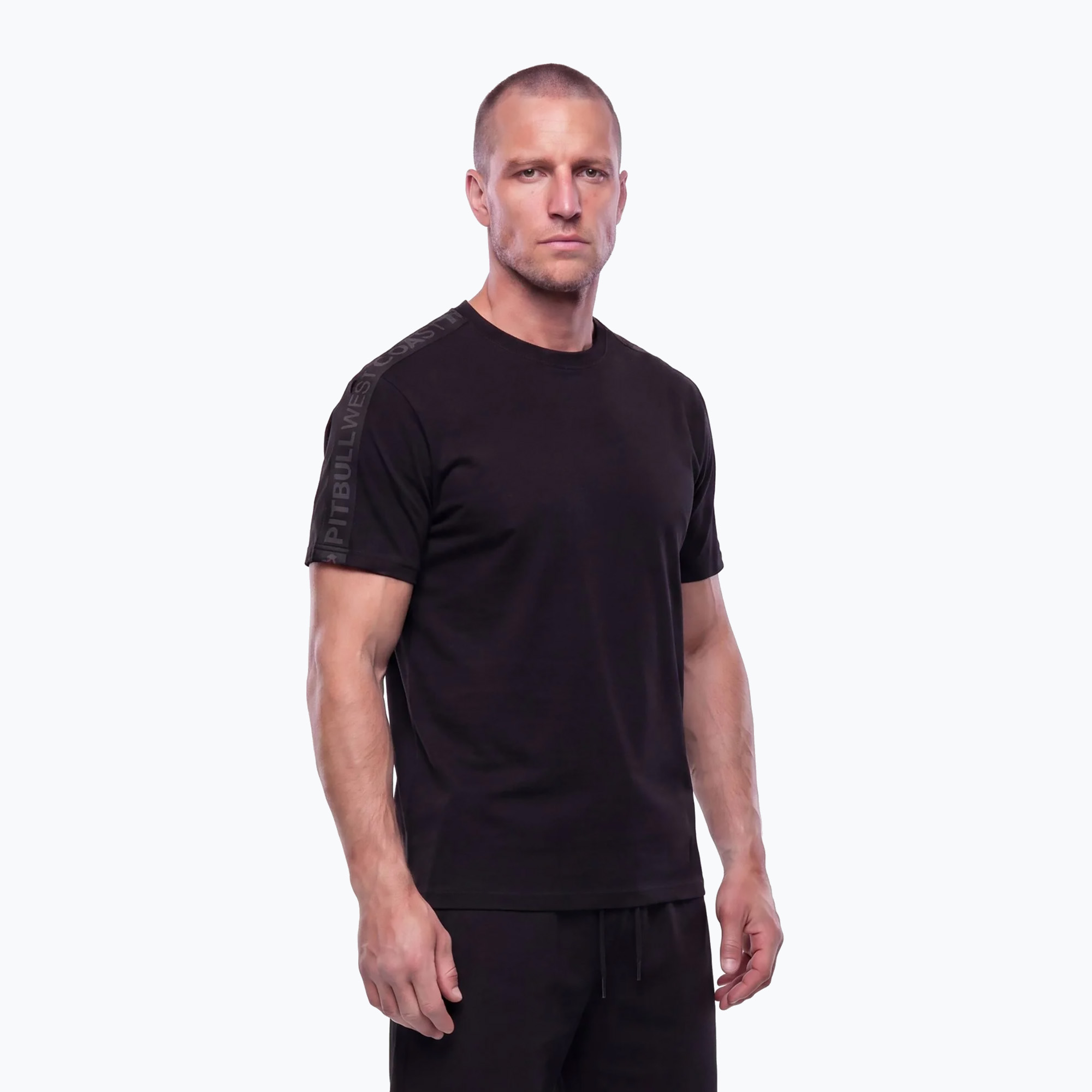 Pánske tričko Pitbull West Coast Tape black/black