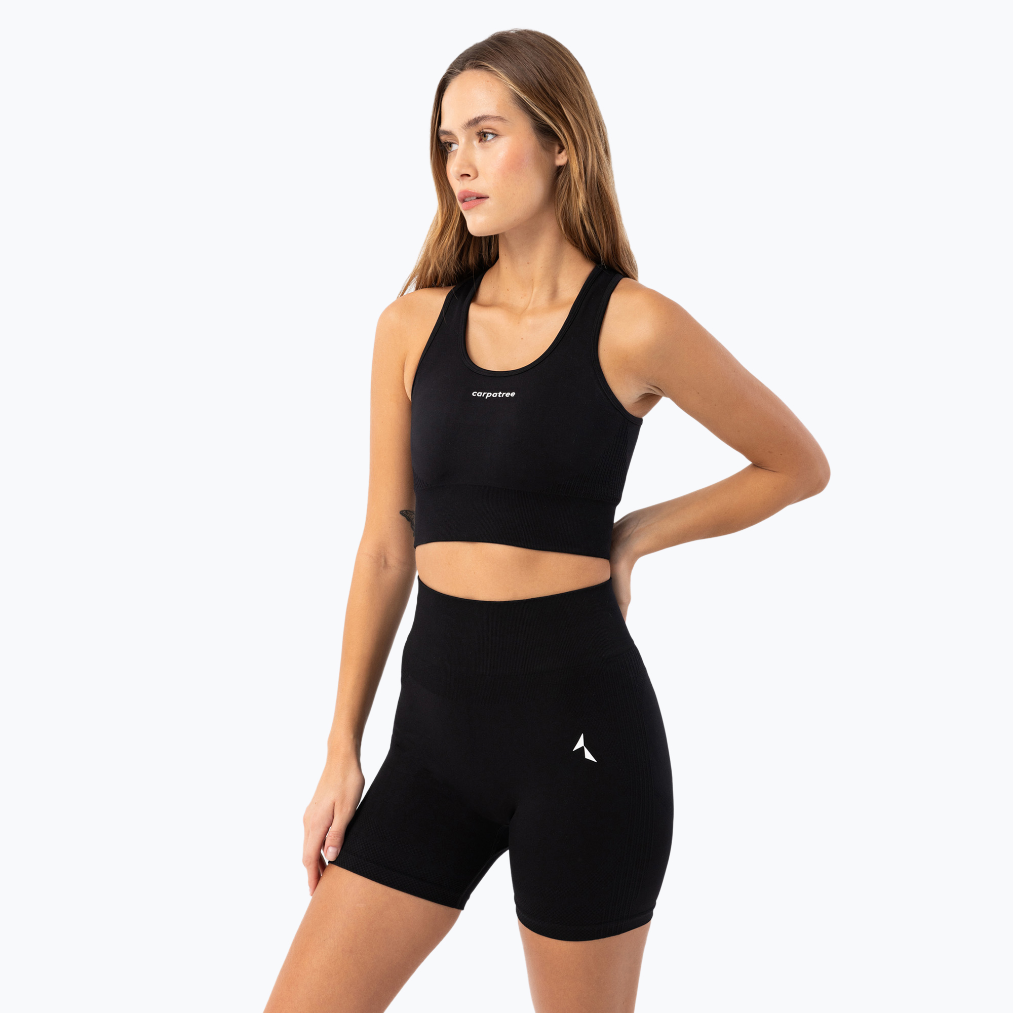Top treningowy damski Carpatree Blaze Seamless Sleeveless sepia black 