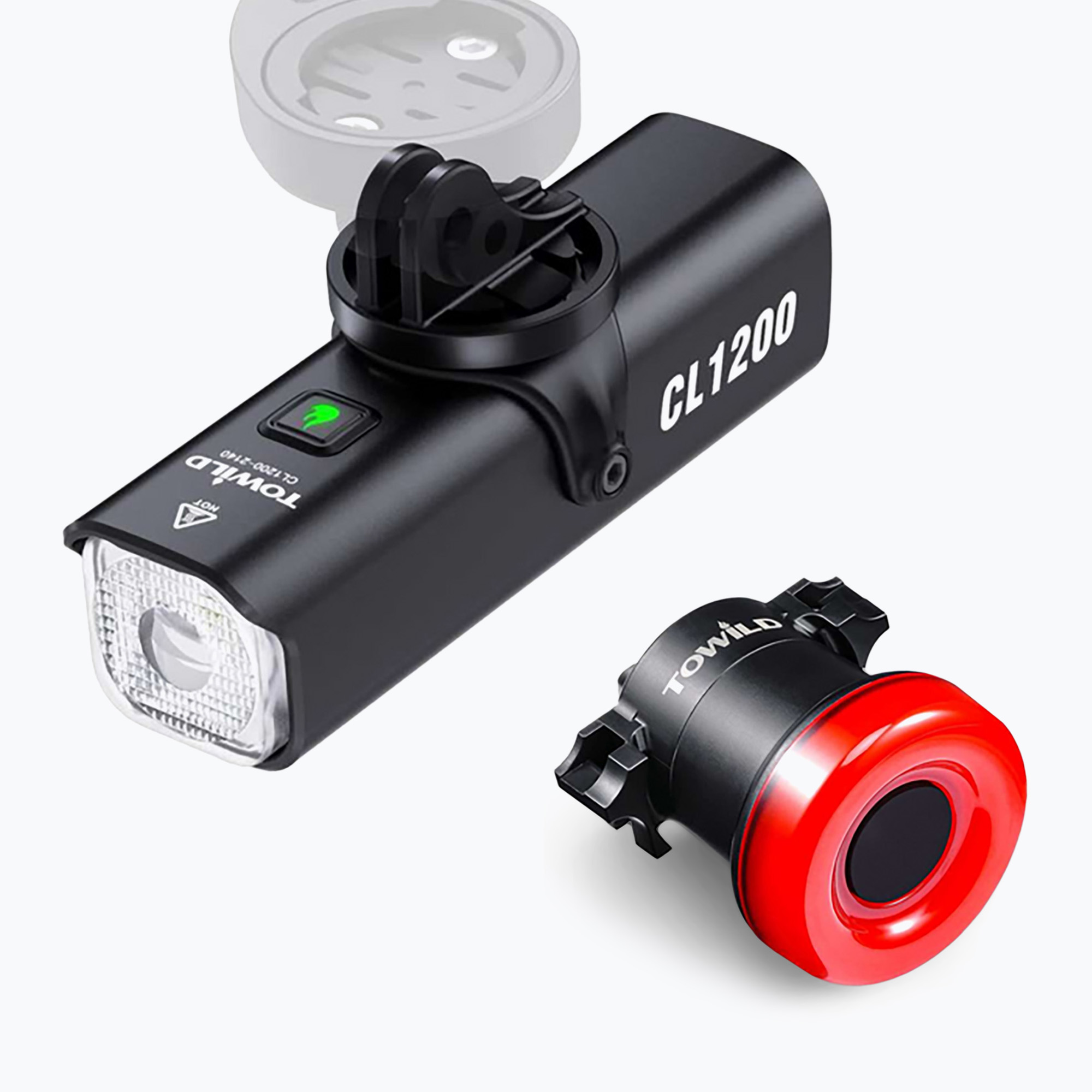 Kerékpáros lámpa szett TOWILD CL600   TL03 set black (CL600   TL03 set 18195)
