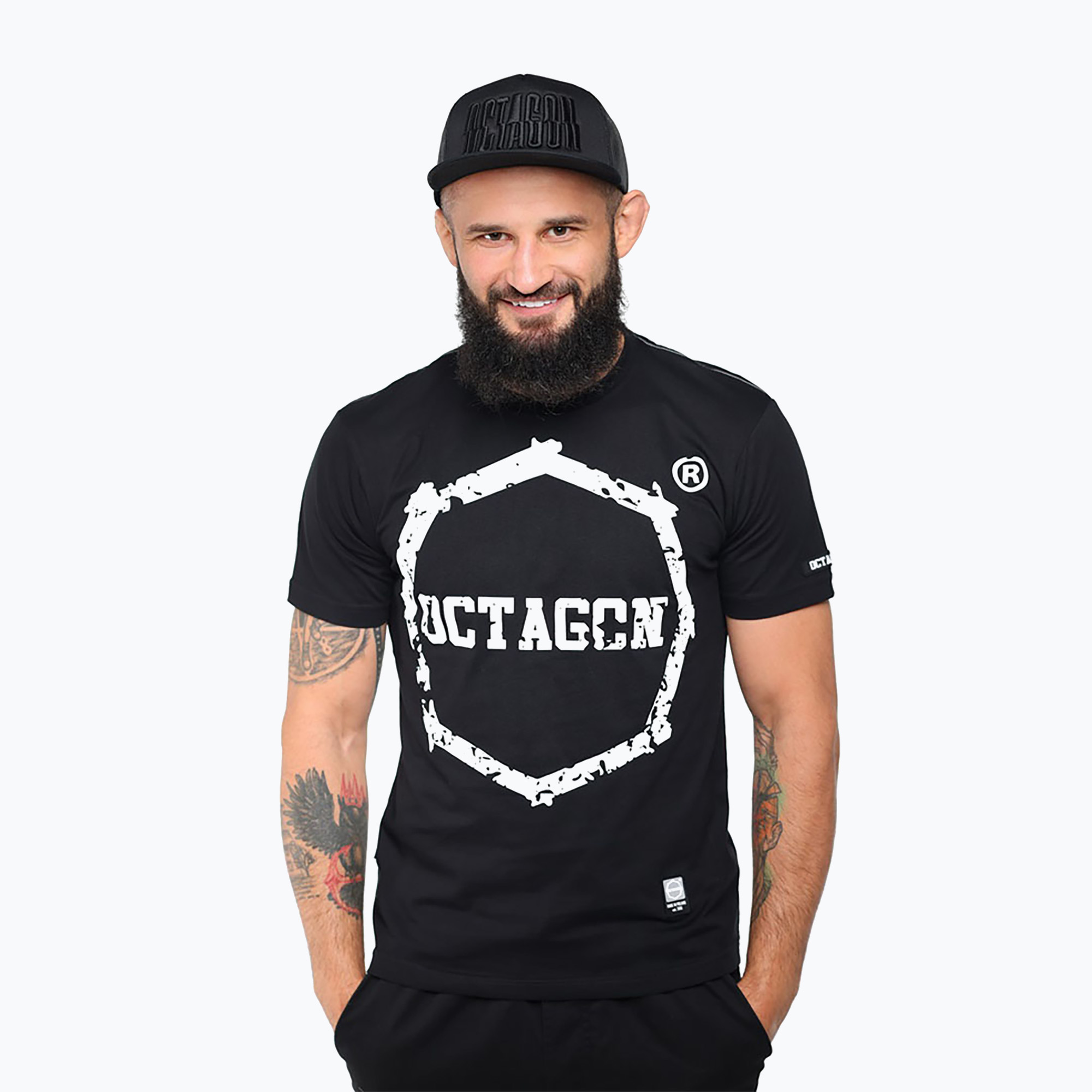 Tricou pentru bărbați Octagon Teeth negru