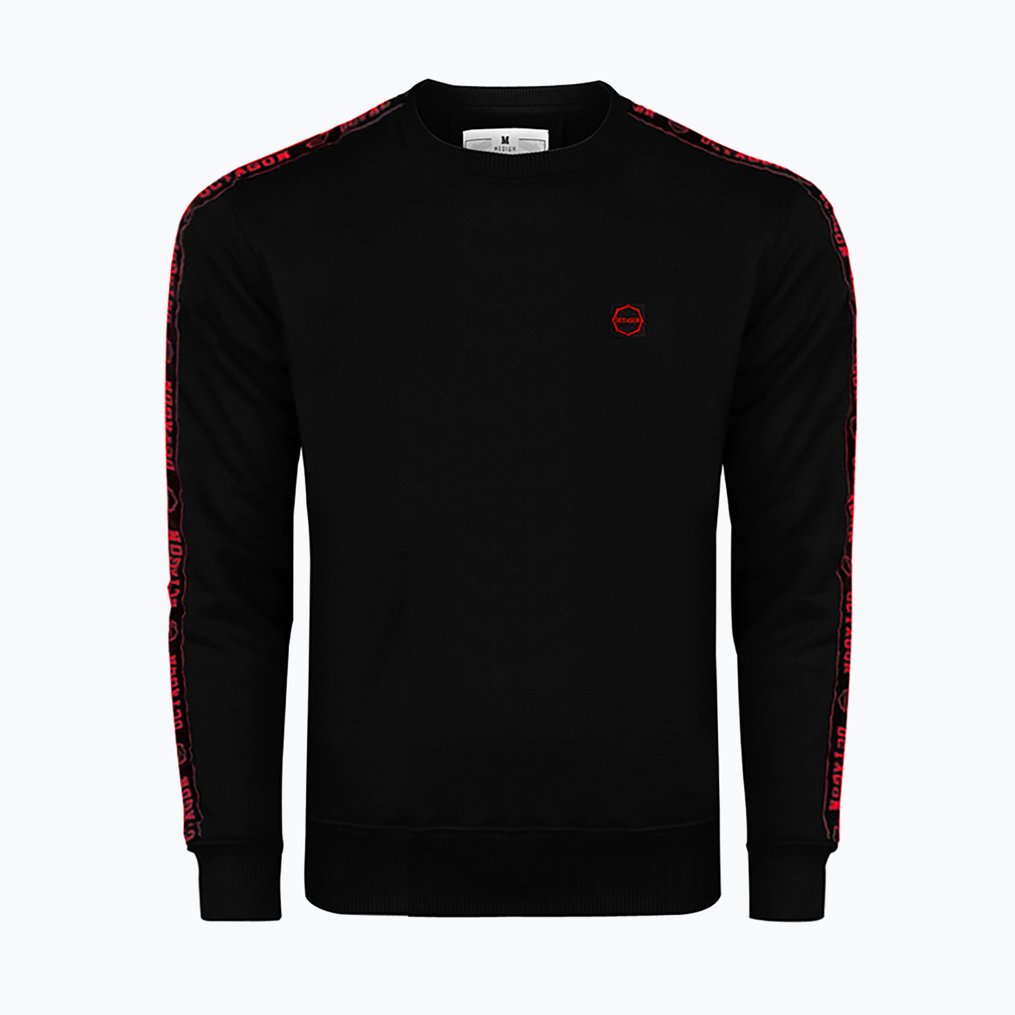 Bluză pentru bărbați Octagon Stripe black/red