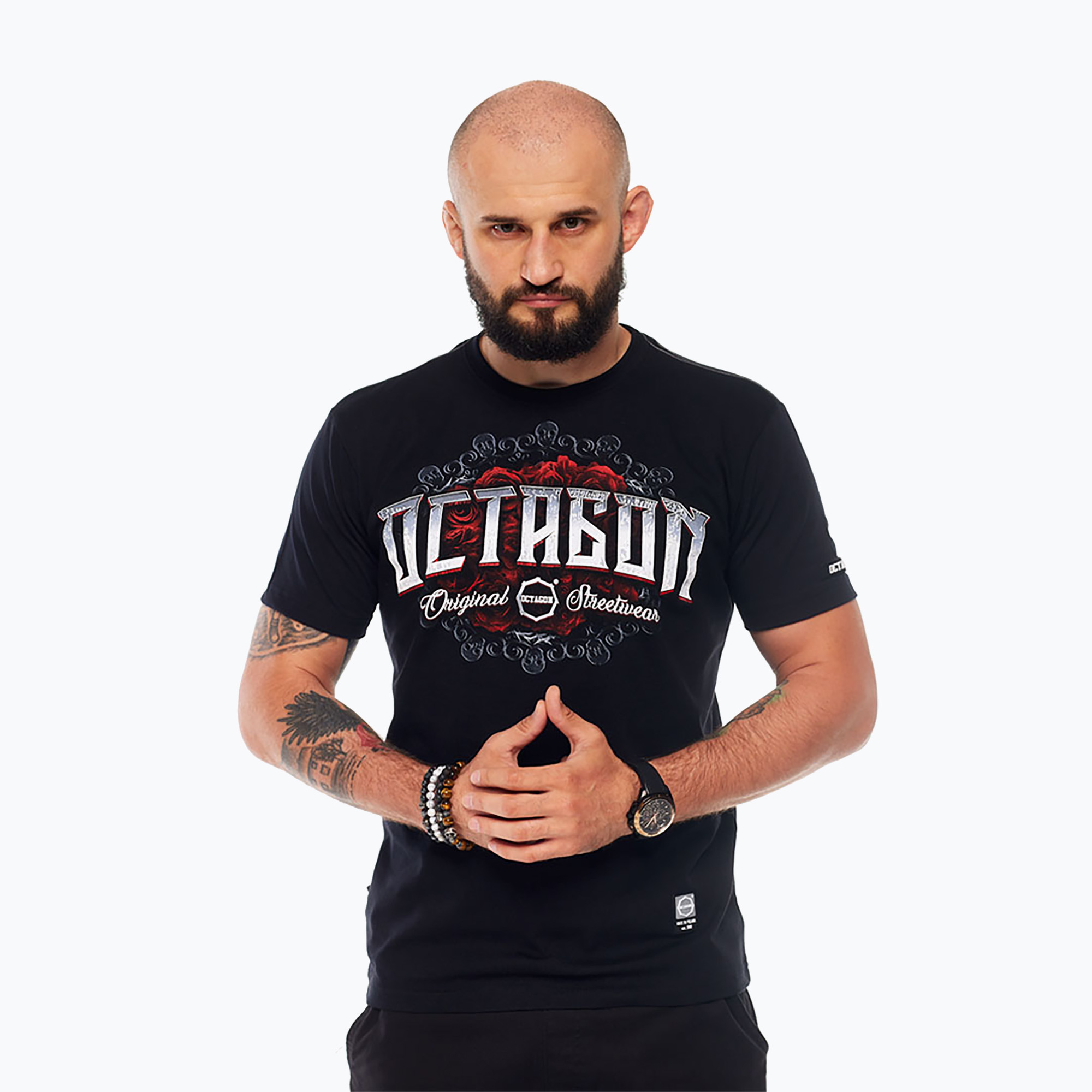 Мъжка тениска Octagon Santa Muerte black/multicolor
