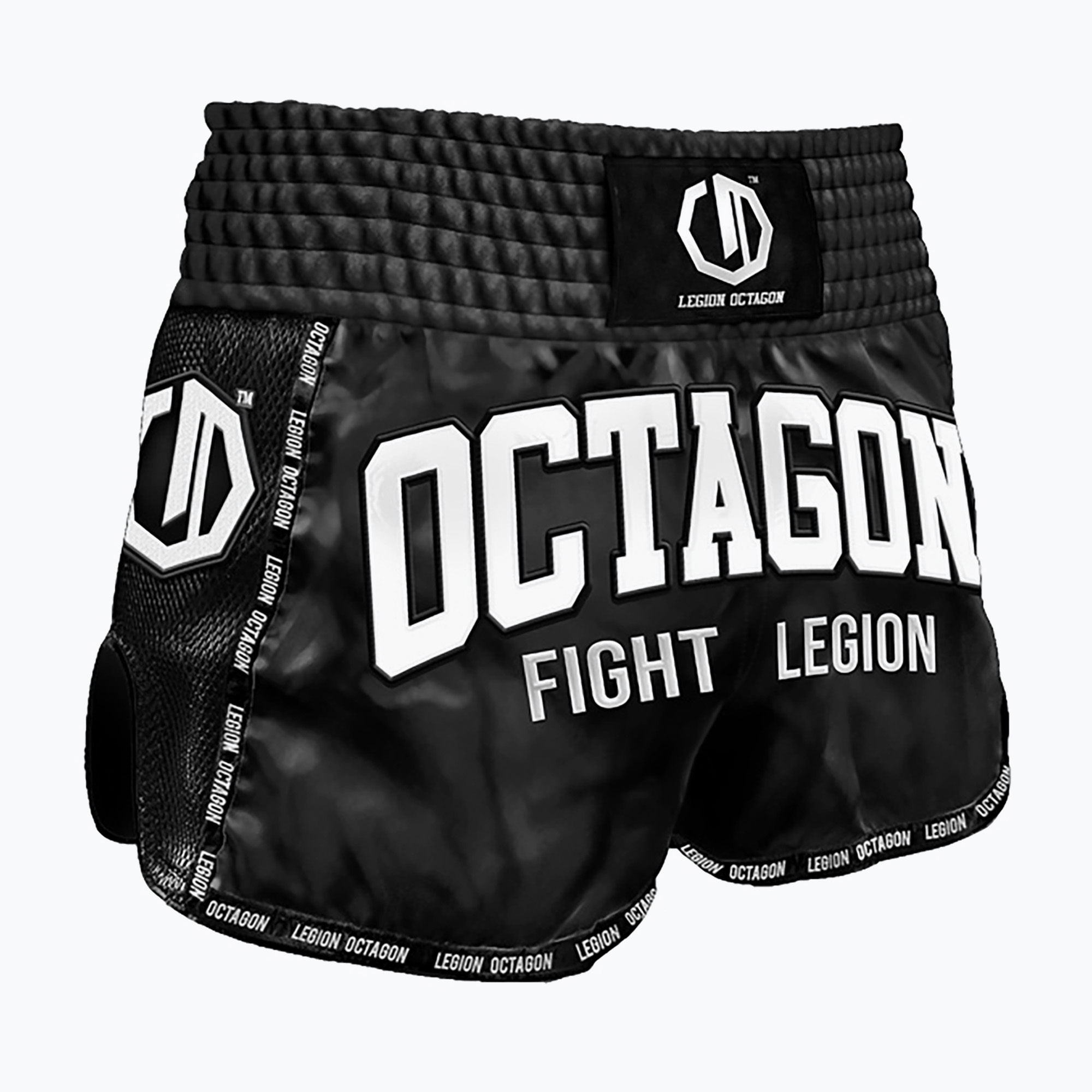 Spodenki treningowe Octagon Kickboxing/Muay Thai Legion Fight Legion Premium black/white 