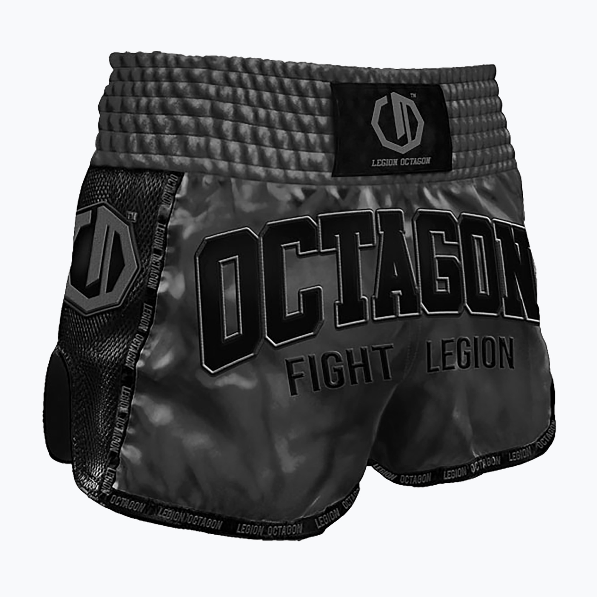 Spodenki treningowe Octagon Kickboxing/Muay Thai Legion Future Premium black/grey 