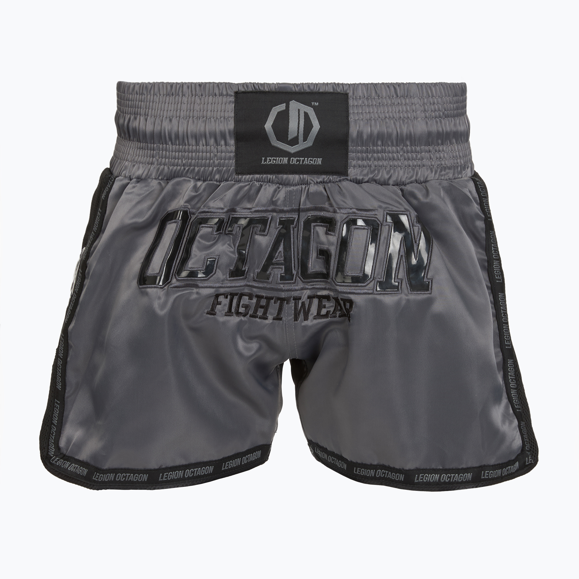 Spodenki treningowe Octagon Kickboxing/Muay Thai Legion Future Premium black/grey 