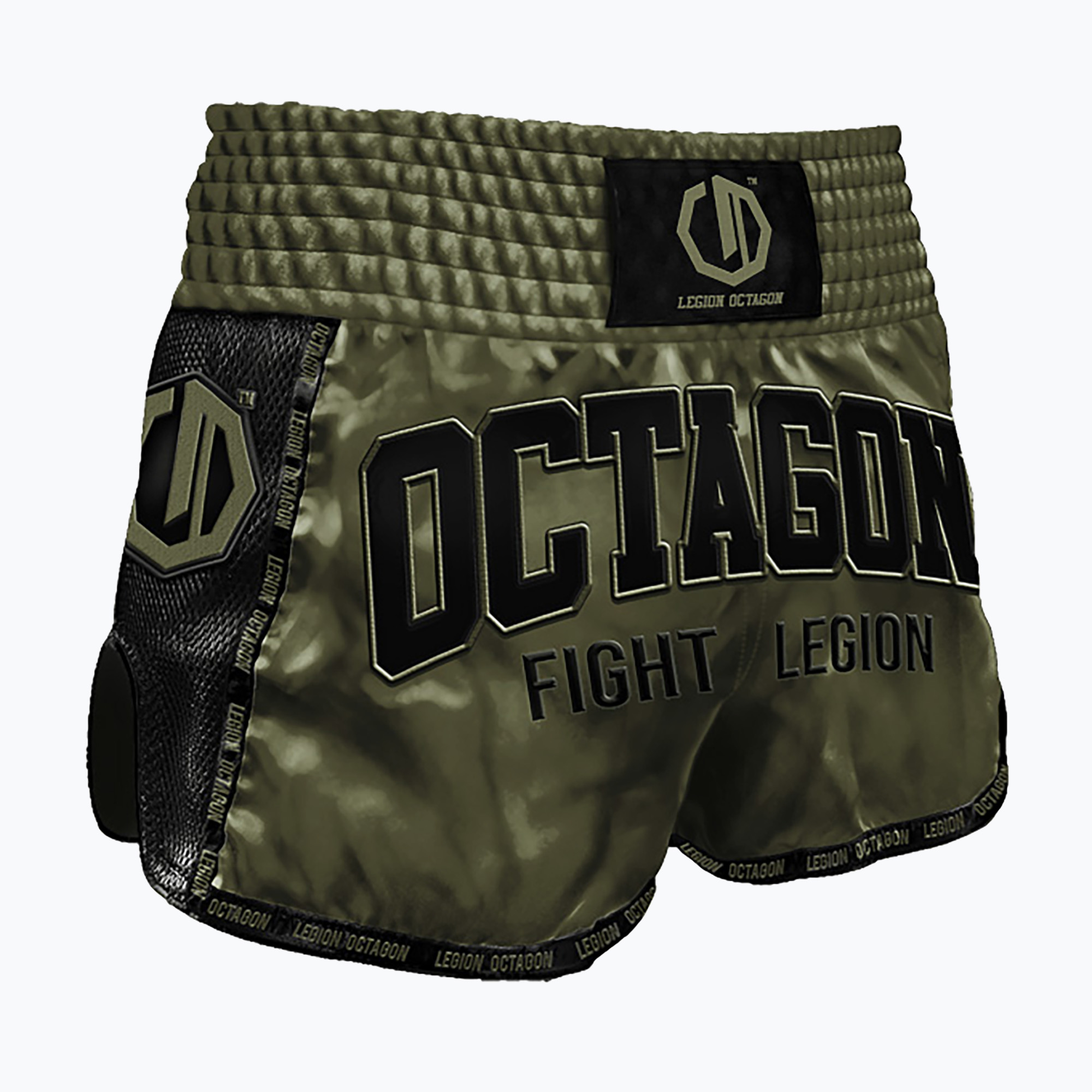 Spodenki treningowe Octagon Kickboxing/Muay Thai Legion Future Premium army green 