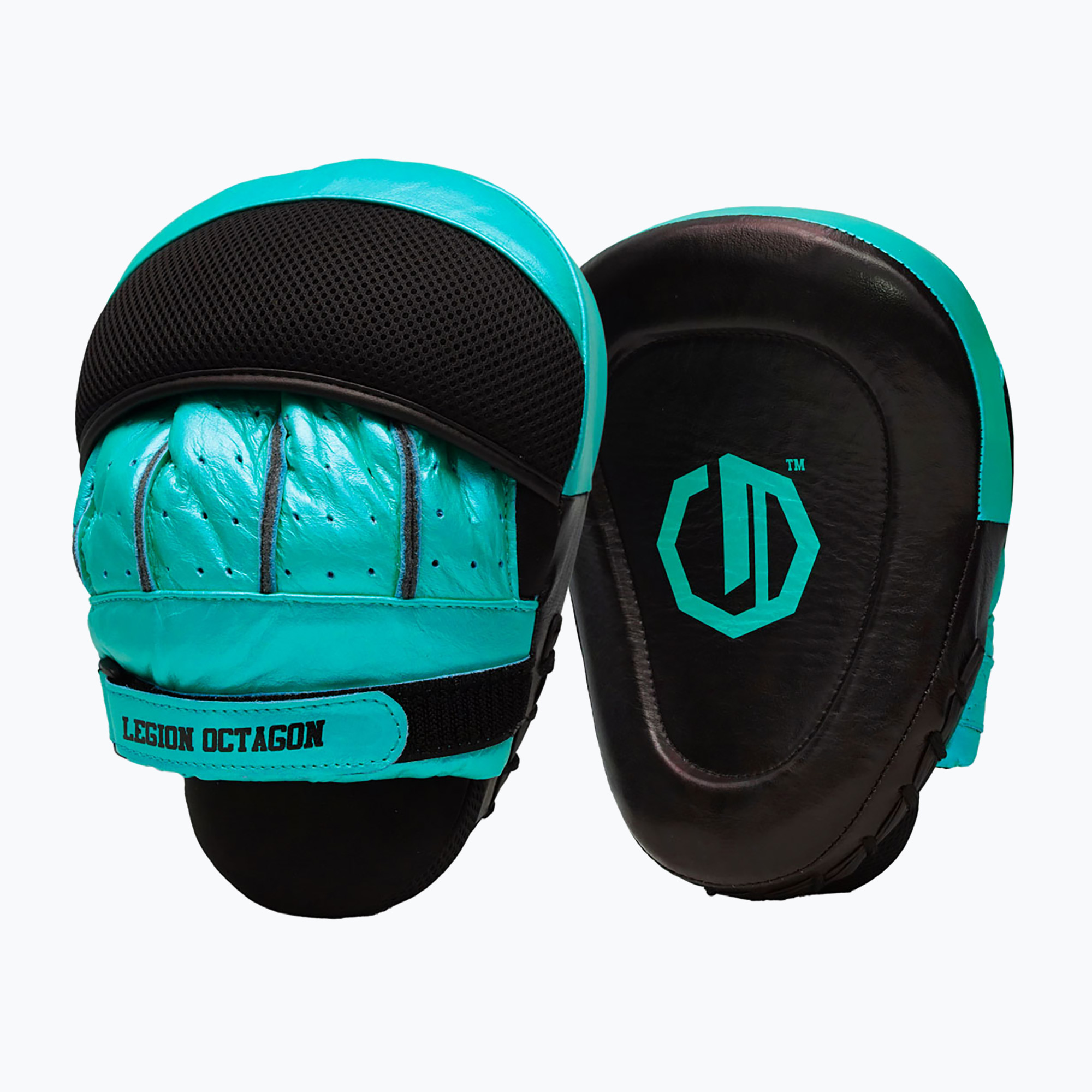 Łapy treningowe trenerskie Octagon Legion Pro Series black/sea green 