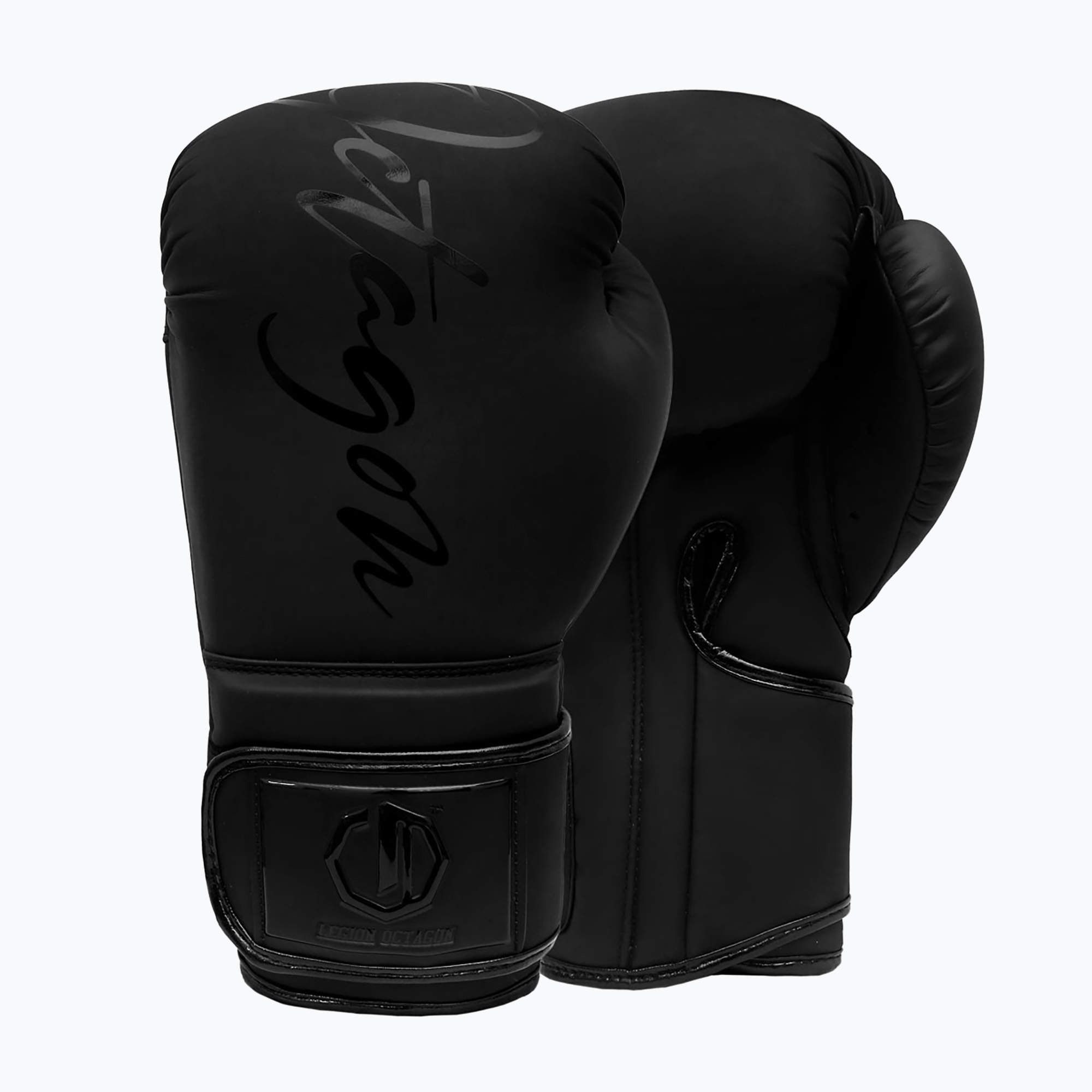 Rękawice bokserskie Octagon Legion Script PU Matt black 