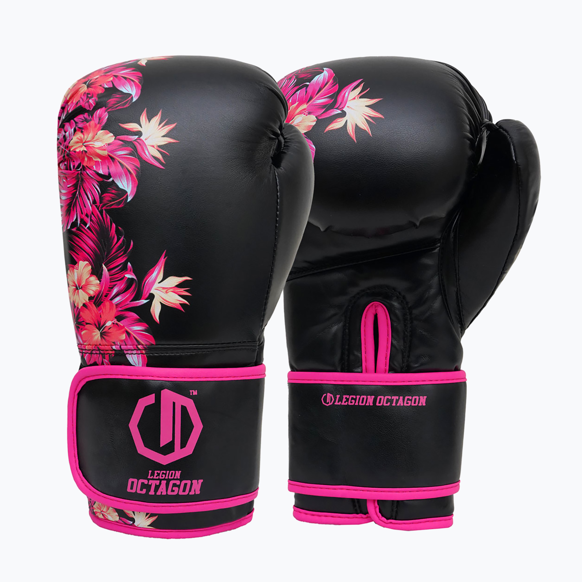 Rękawice bokserskie Octagon Legion Flower black/pink 