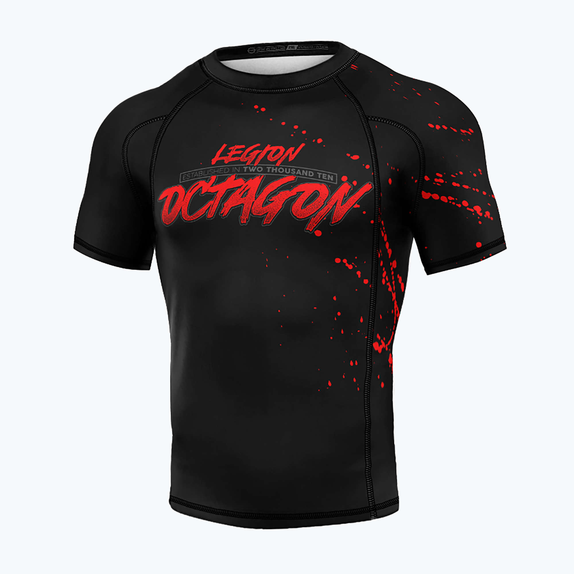 Rashguard pentru bărbați Octagon Premium No Mercy black/multicolor