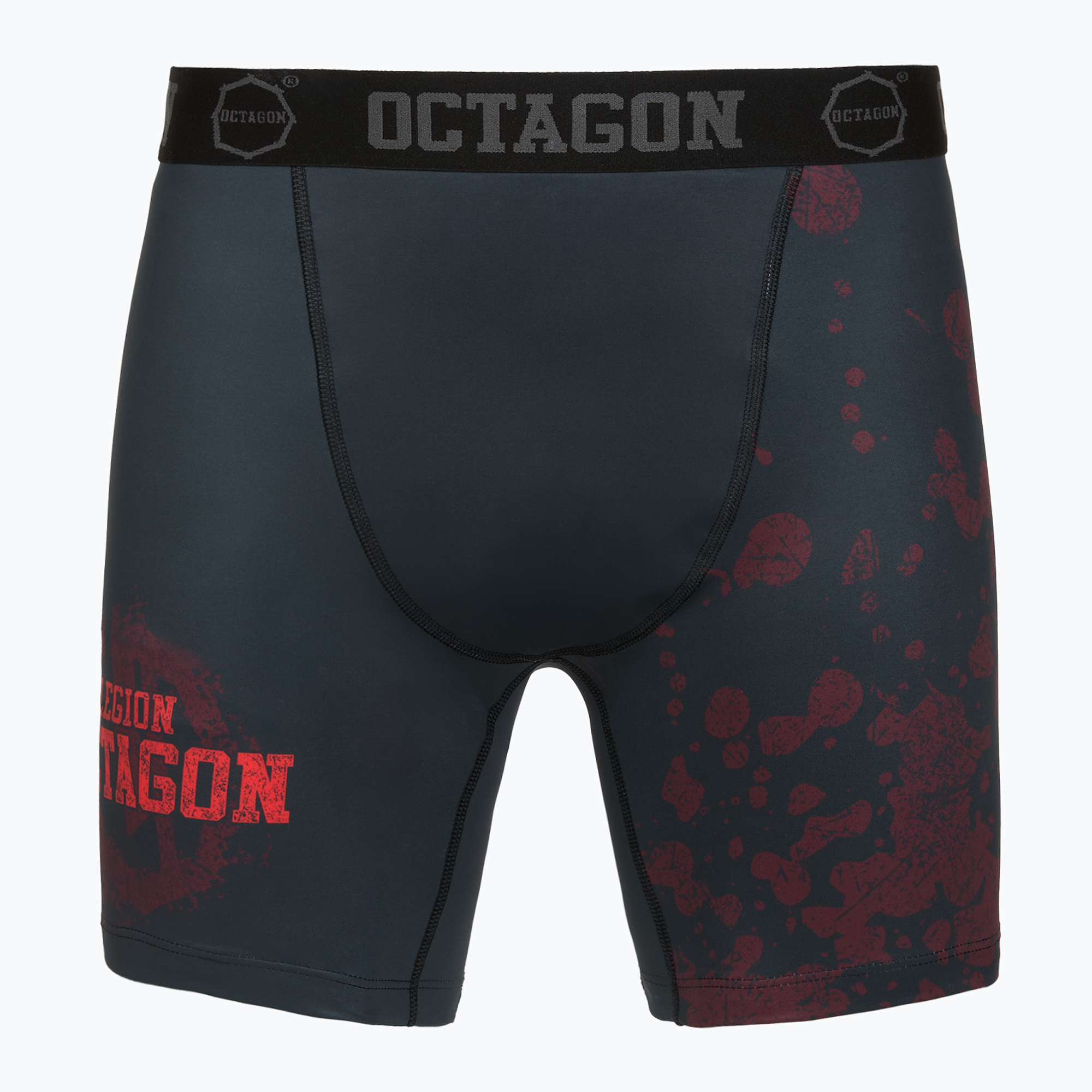Мъжки тренировъчни шорти Octagon Legion Grunge black/red